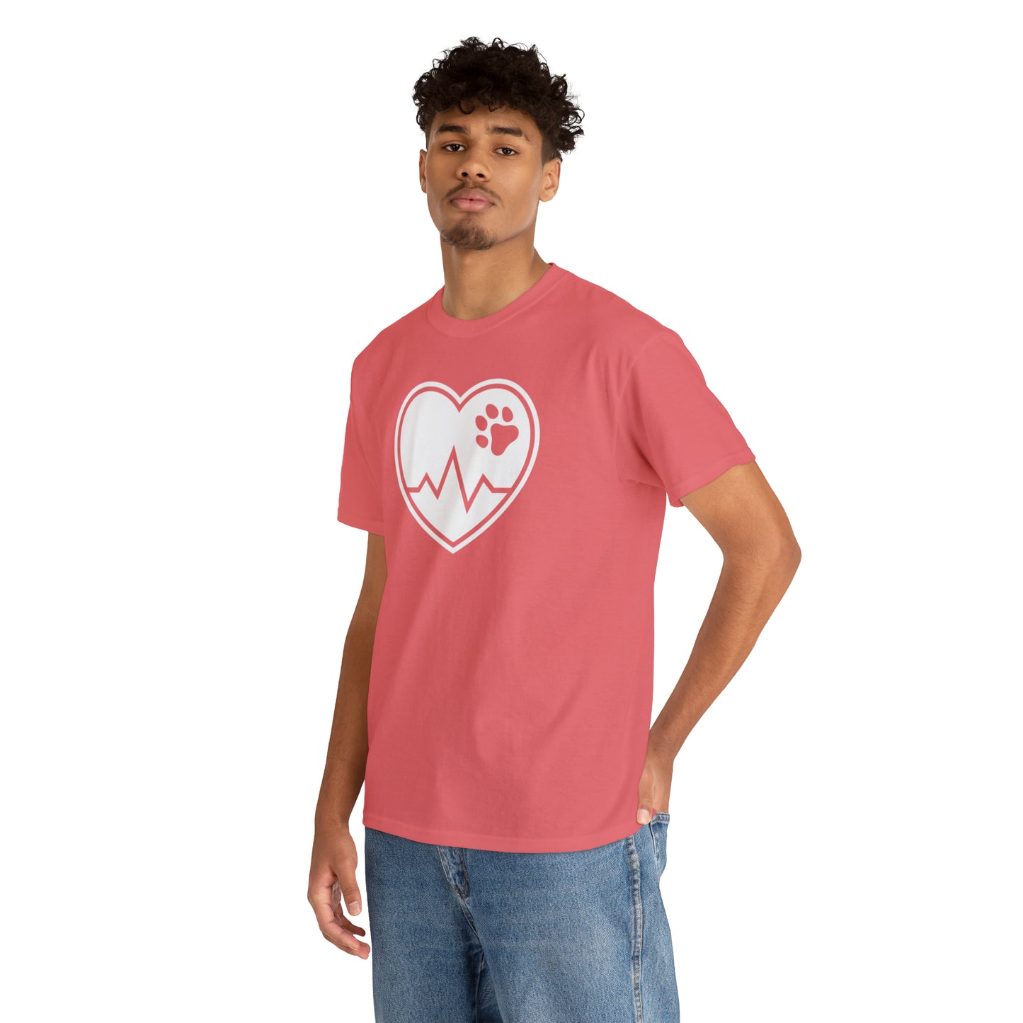 PAW HEARTBEAT TEE--ALL PROCEEDS DONATED TO ANIMAL RESCUE