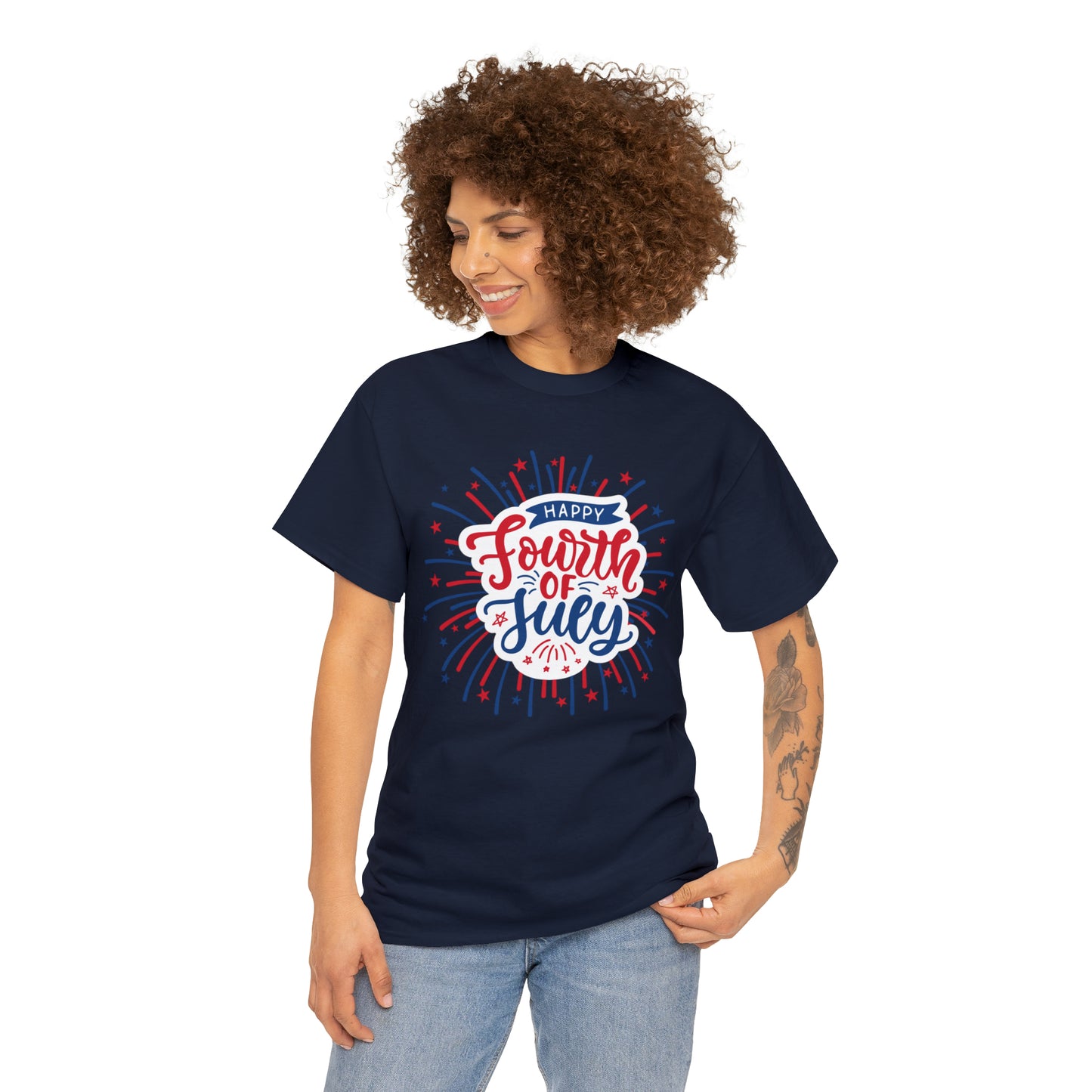 HAPPY 4TH!-Unisex Heavy Cotton Tee