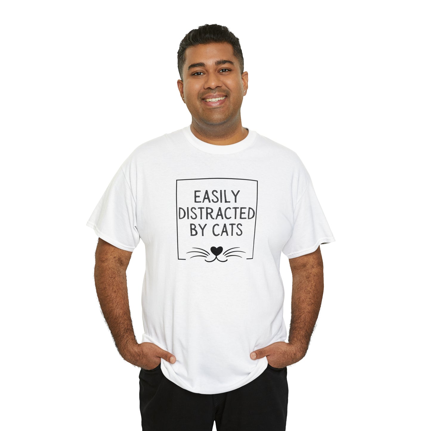 DISTRACTED BY CATS TEE-ALL PROCEEDS DONATED TO ANIMAL RESCUE!