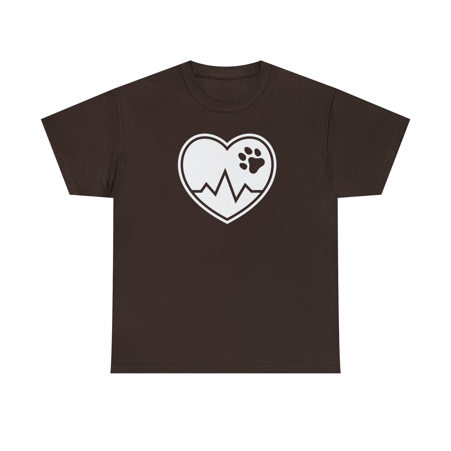 PAW HEARTBEAT TEE--ALL PROCEEDS DONATED TO ANIMAL RESCUE