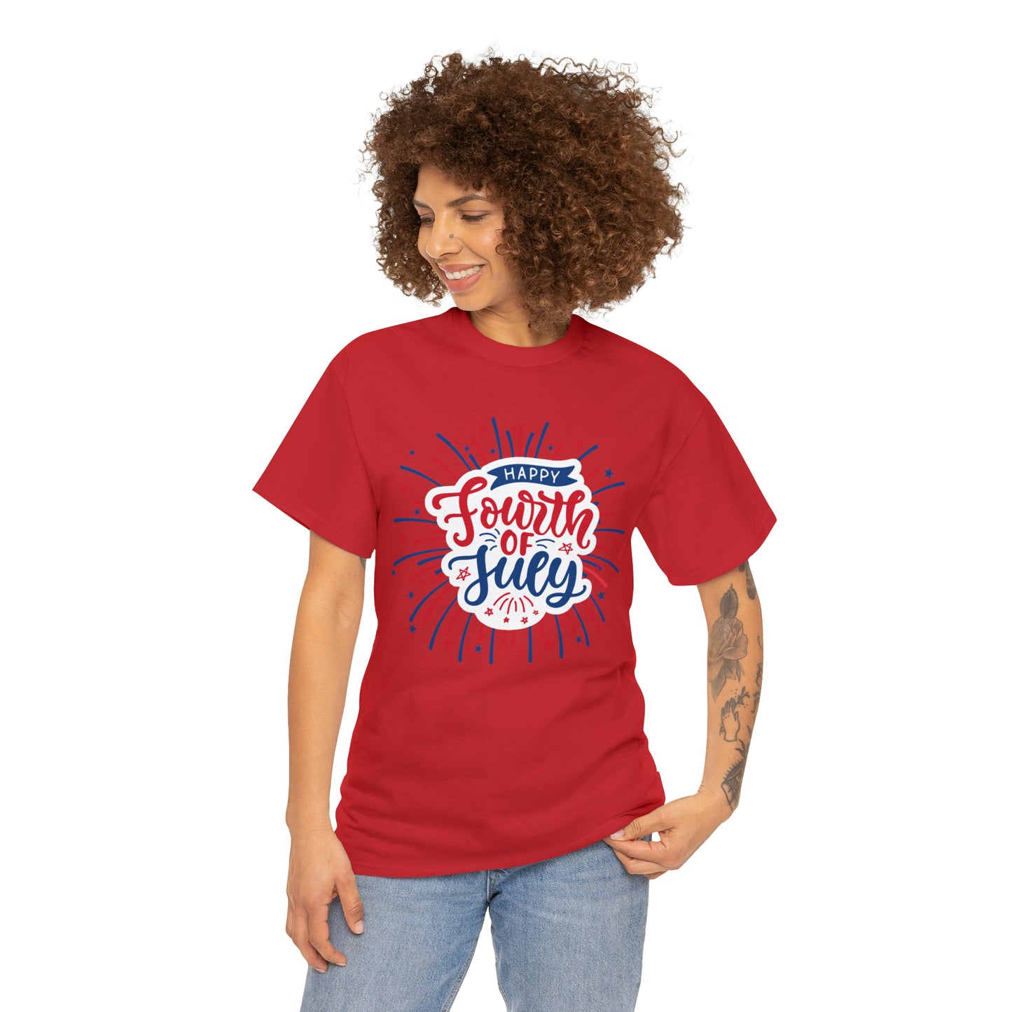 HAPPY 4TH!-Unisex Heavy Cotton Tee