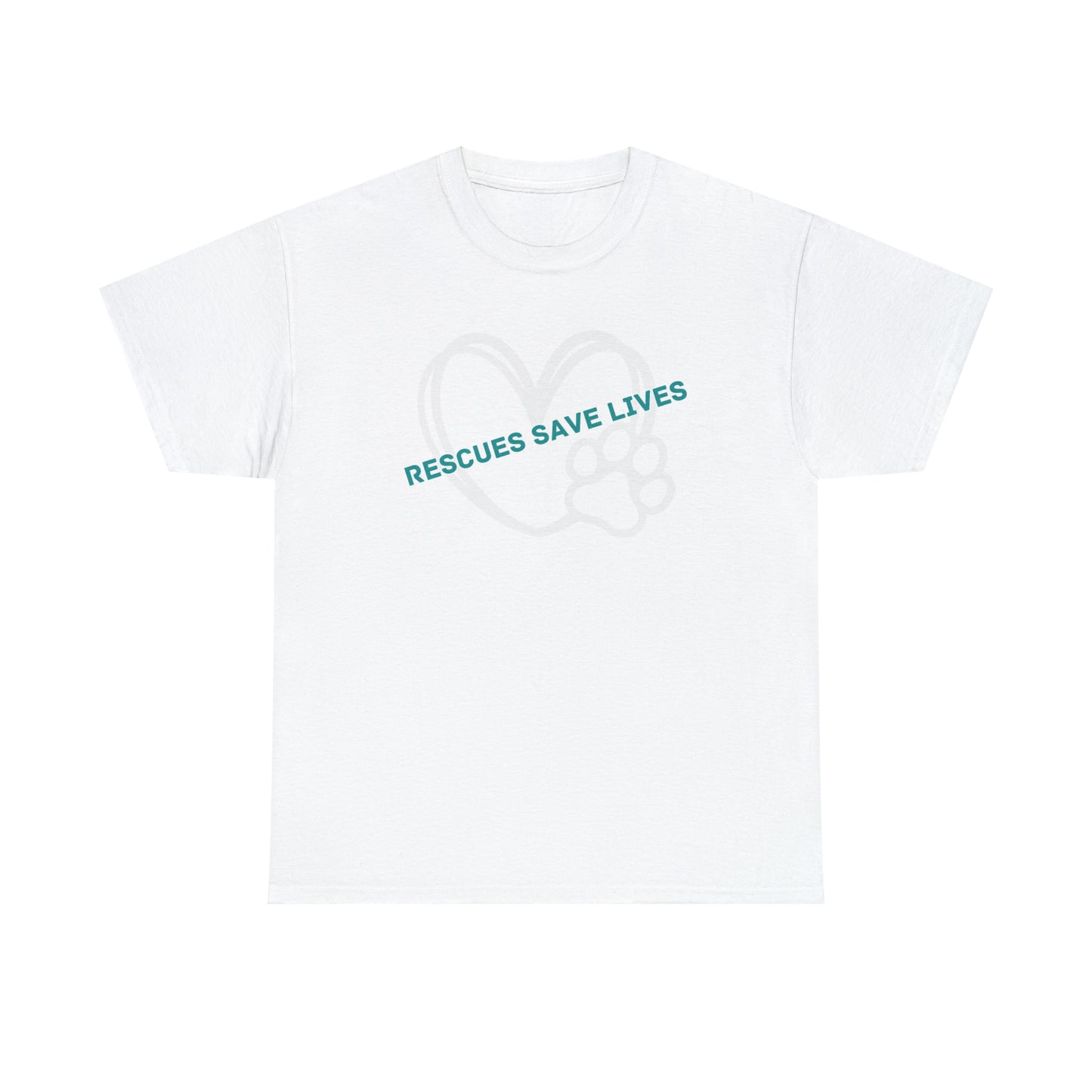 RESCUES SAVE LIVES TEE-Unisex Heavy Cotton Tee