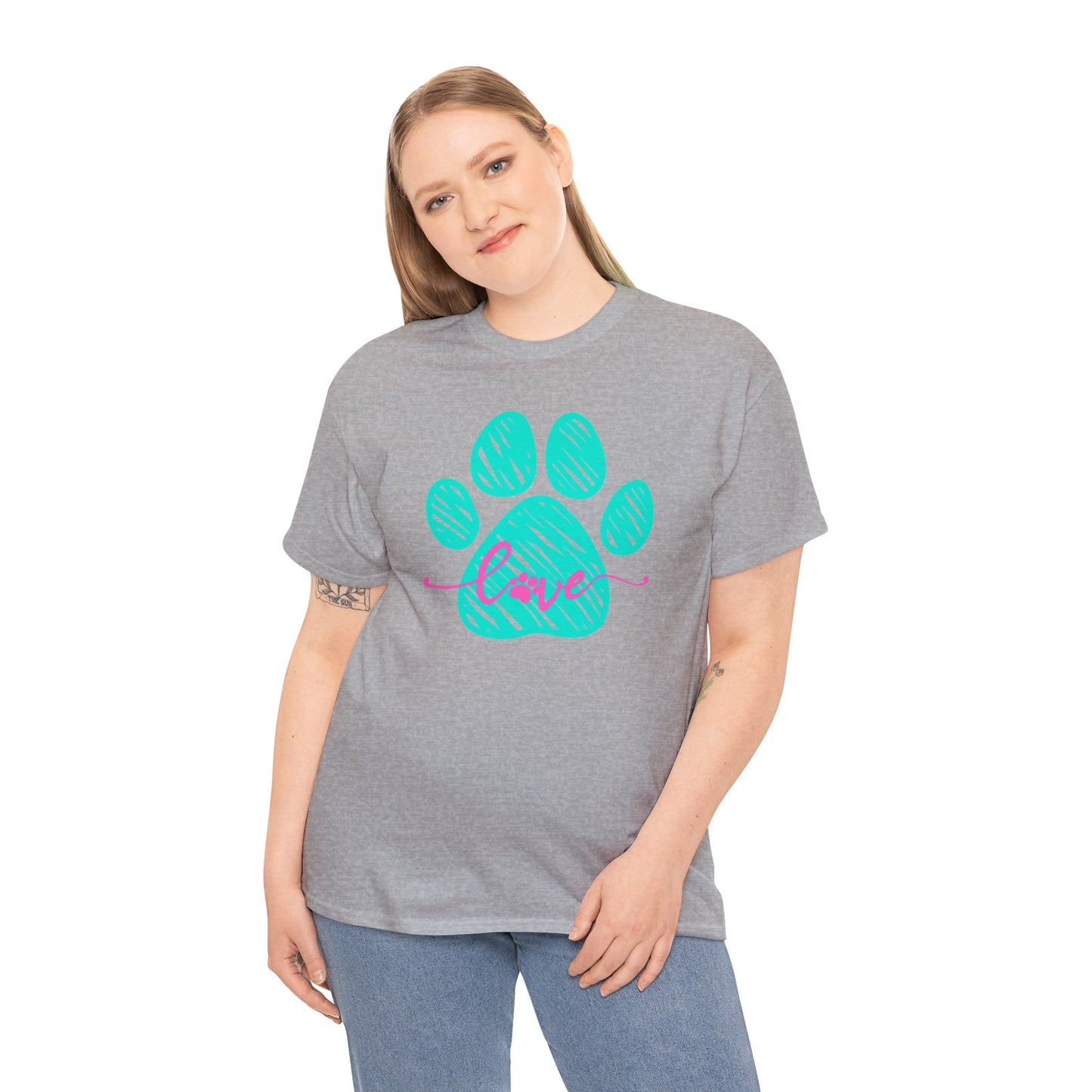 LOVE PAW TEE-Unisex Heavy Cotton Tee