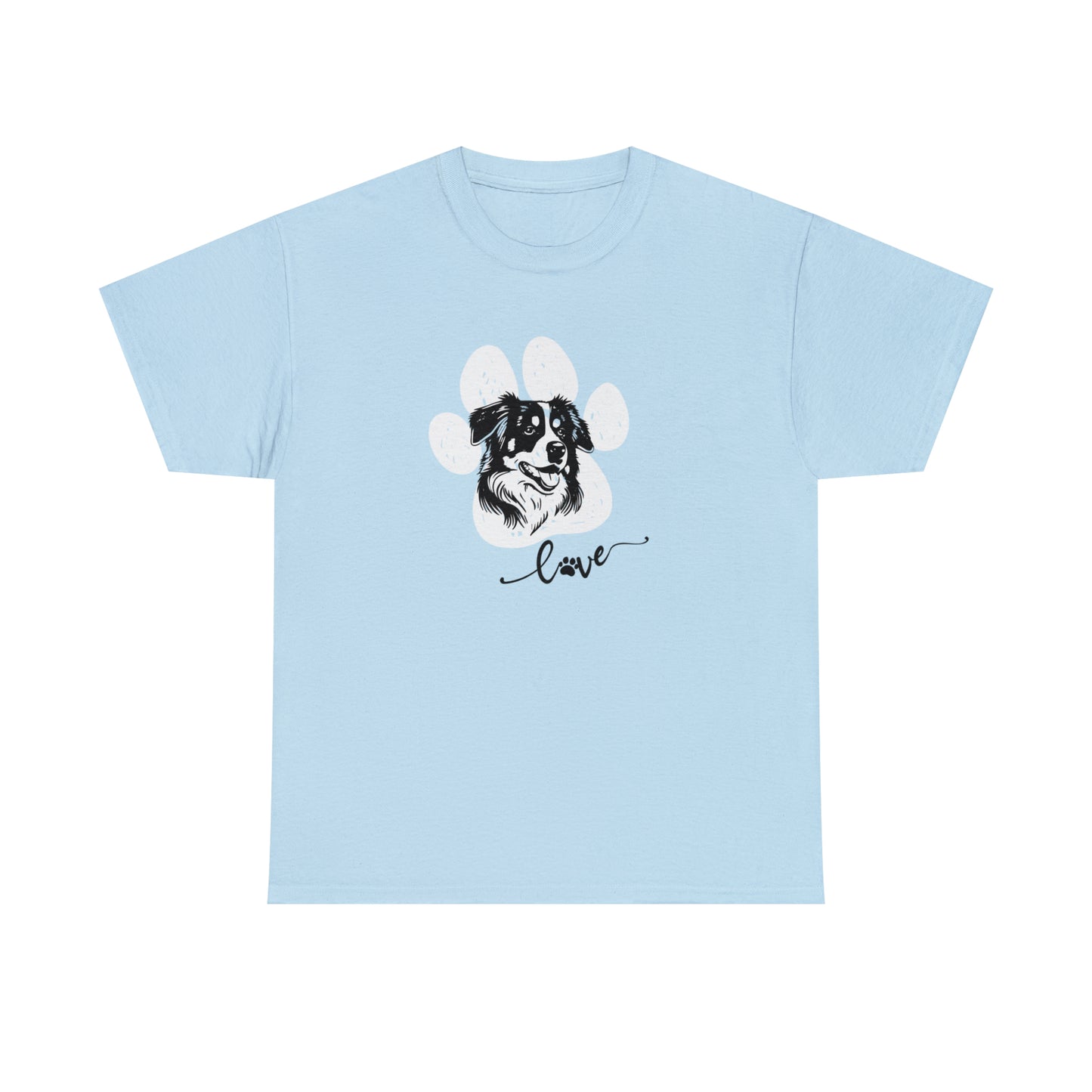 AUSSIE DOG LOVE TEE--Unisex Heavy Cotton Tee