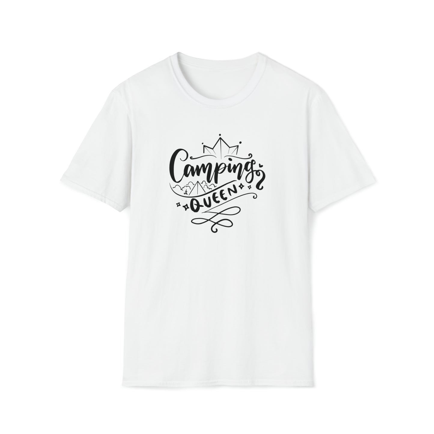 CAMPING QUEEN TEE-Unisex Softstyle T-Shirt