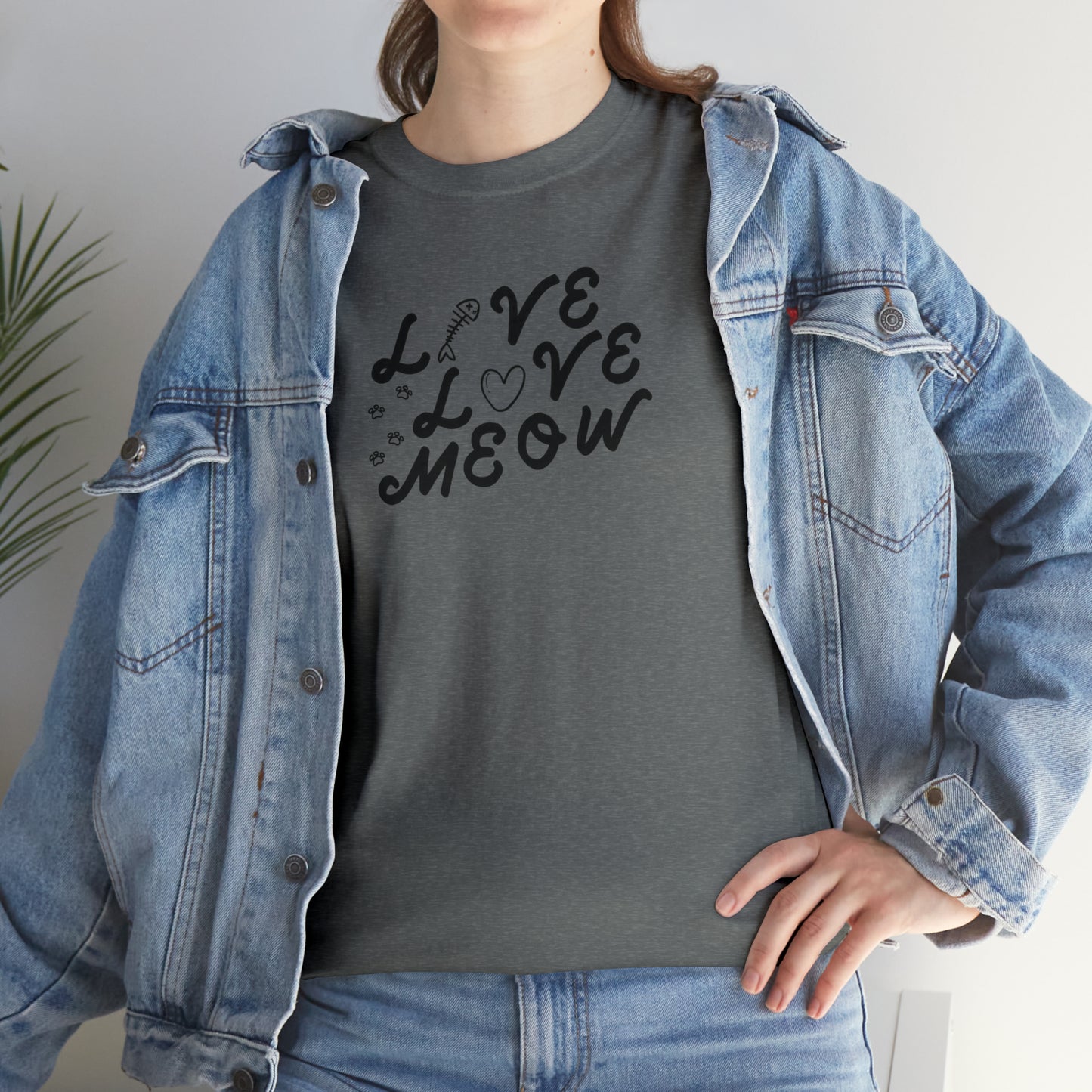 LIVE-LOVE-MEOW TEE-ALL PROCEEDS DONATED TO ANIMAL RESCUE!