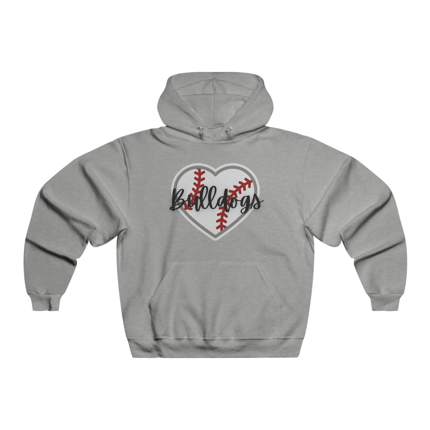 BULLDOGS HEART HOODIE-Men's NUBLEND® Hooded Sweatshirt