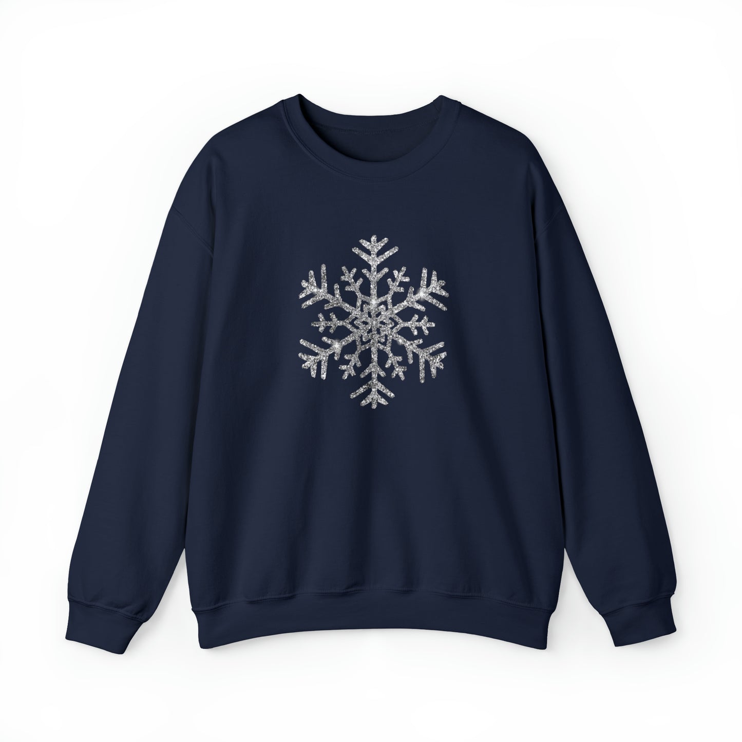 Glitter Snowflake Crewneck Sweatshirt