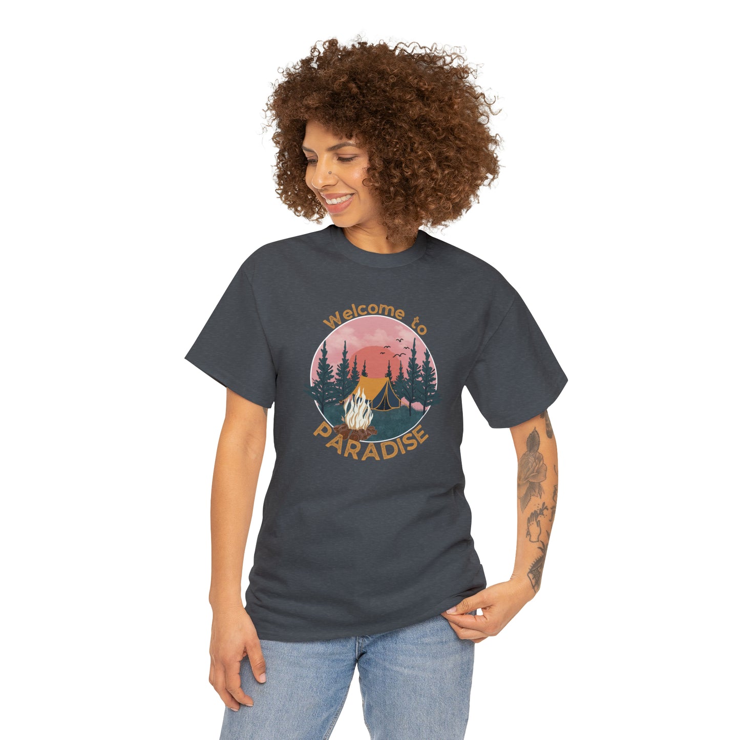 WELCOME TO PARADISE TEE-Unisex Heavy Cotton Tee