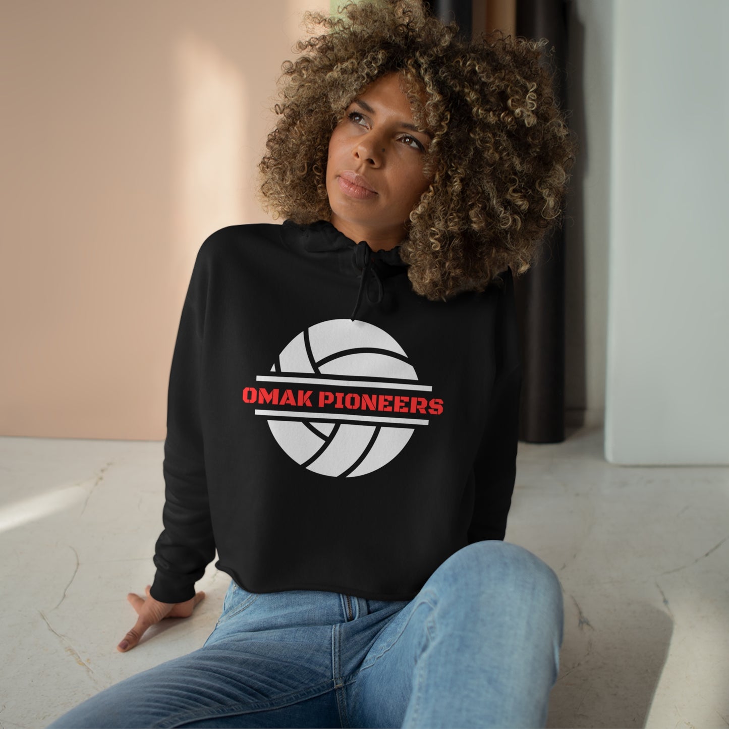 OMAK VOLLEYBALL Crop Hoodie