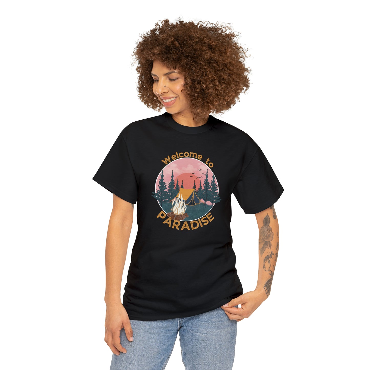 WELCOME TO PARADISE TEE-Unisex Heavy Cotton Tee