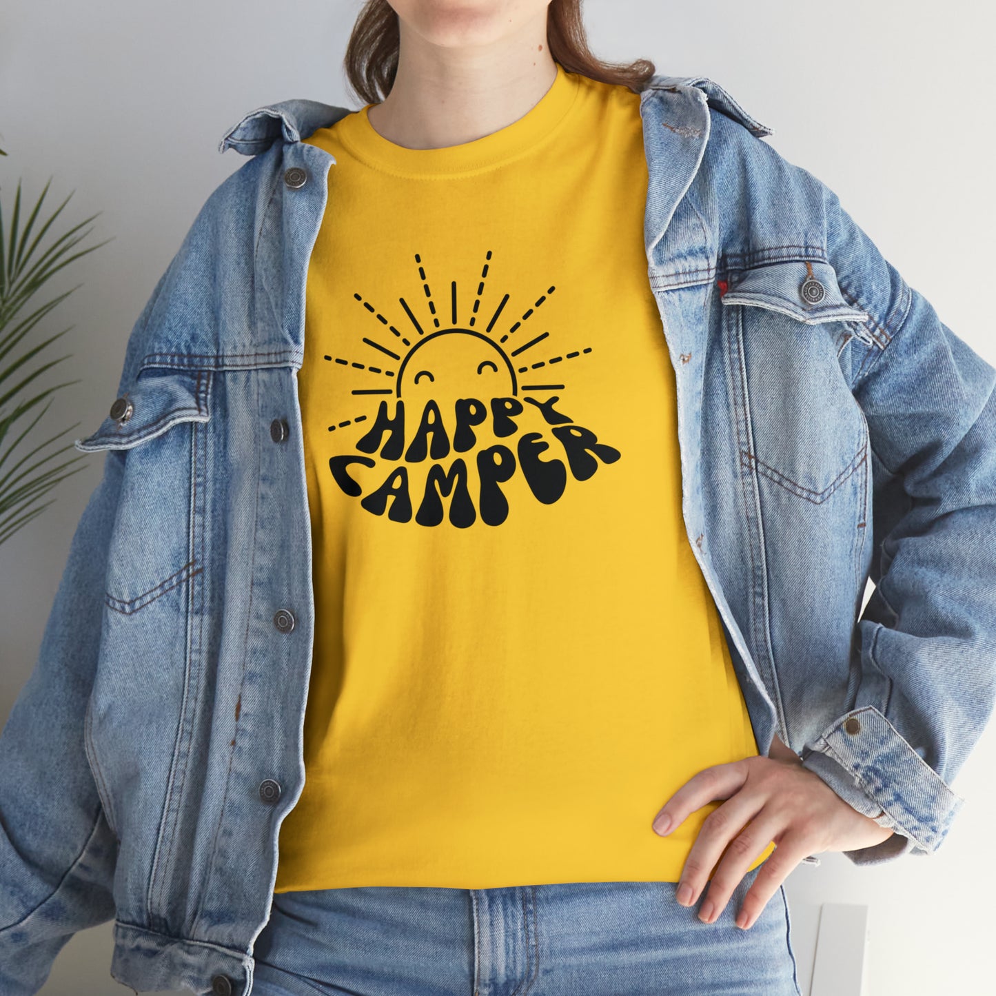 HAPPY CAMPER TEE-Unisex Heavy Cotton Tee