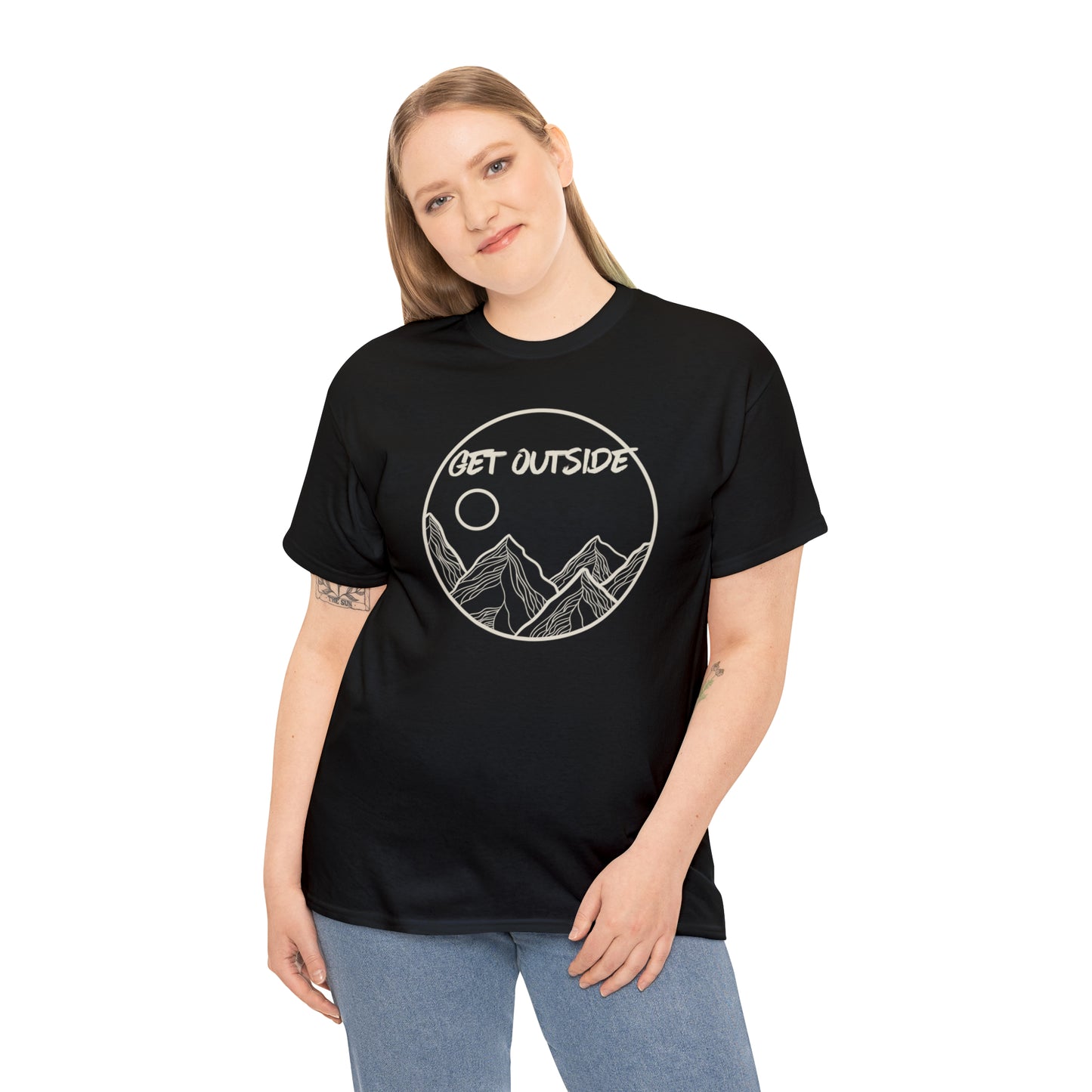 GET OUTSIDE TEE-Unisex Heavy Cotton Tee