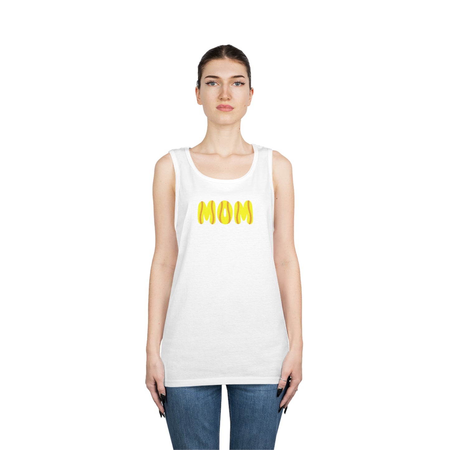 Softball MOM tank-Unisex Heavy Cotton Tank Top