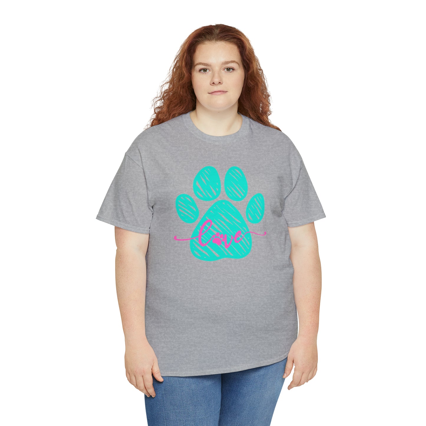 LOVE PAW TEE-Unisex Heavy Cotton Tee