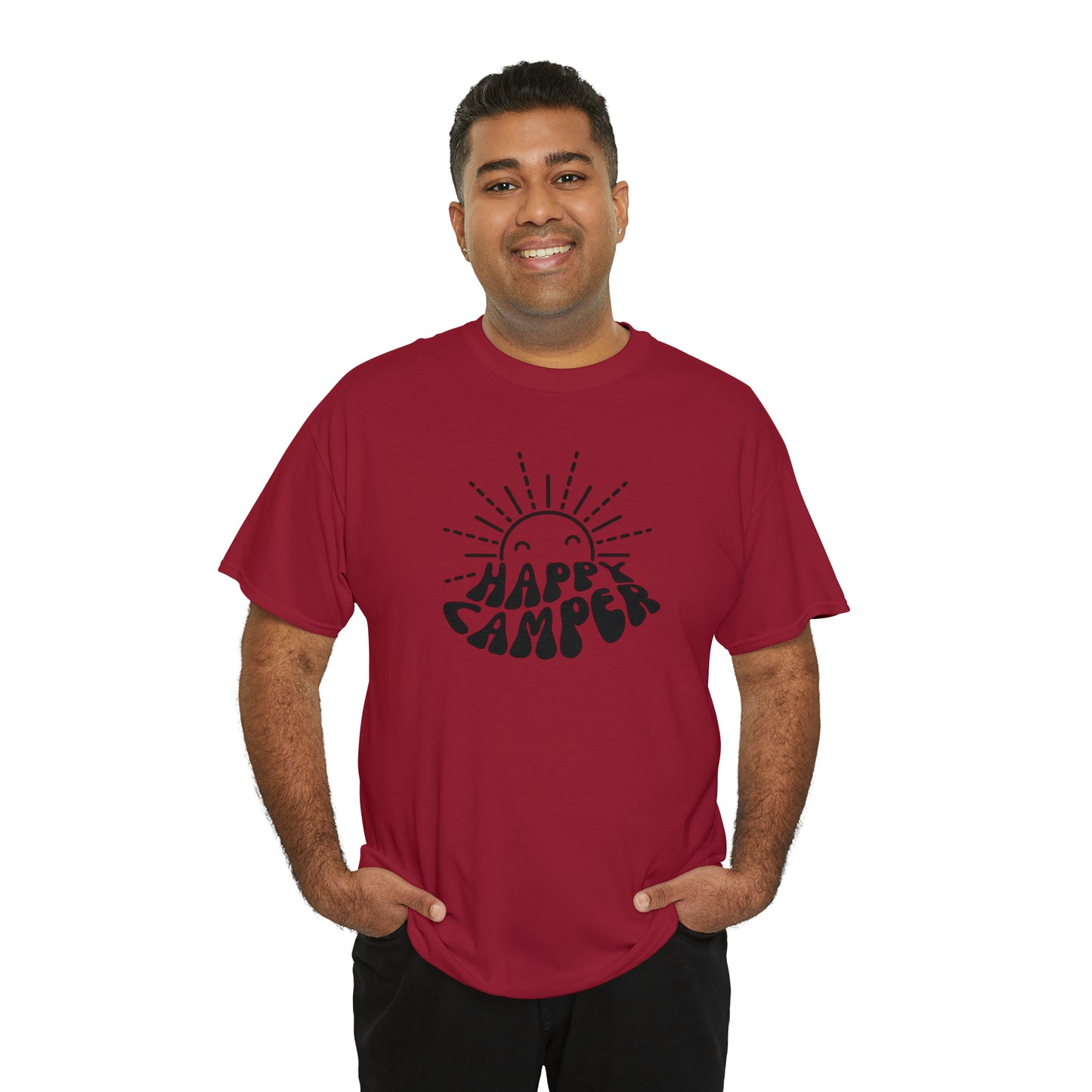 HAPPY CAMPER TEE-Unisex Heavy Cotton Tee