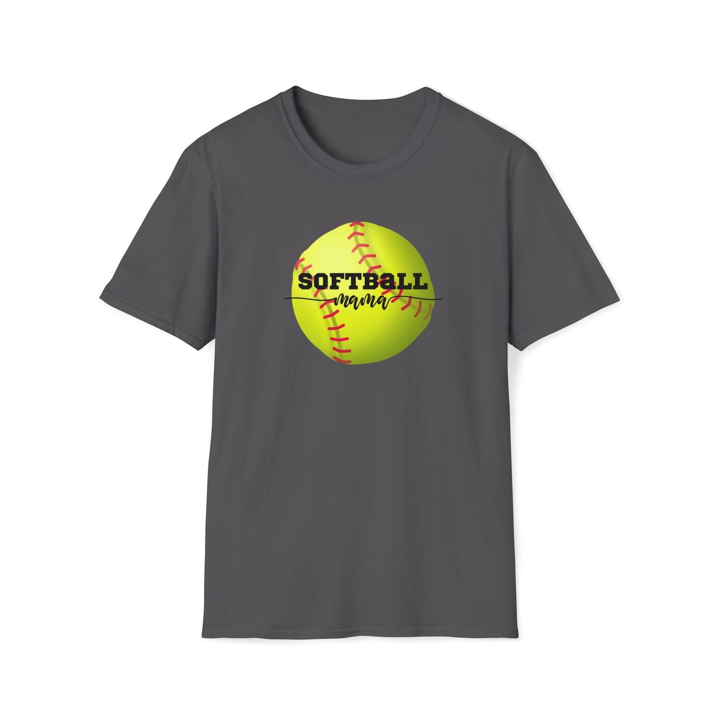 SOFTBALL MAMA TEE-Unisex Softstyle T-Shirt