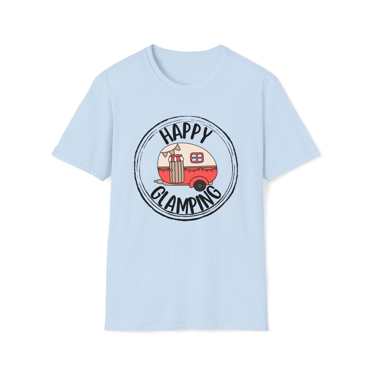 HAPPY GLAMPING TEE-Unisex Softstyle T-Shirt