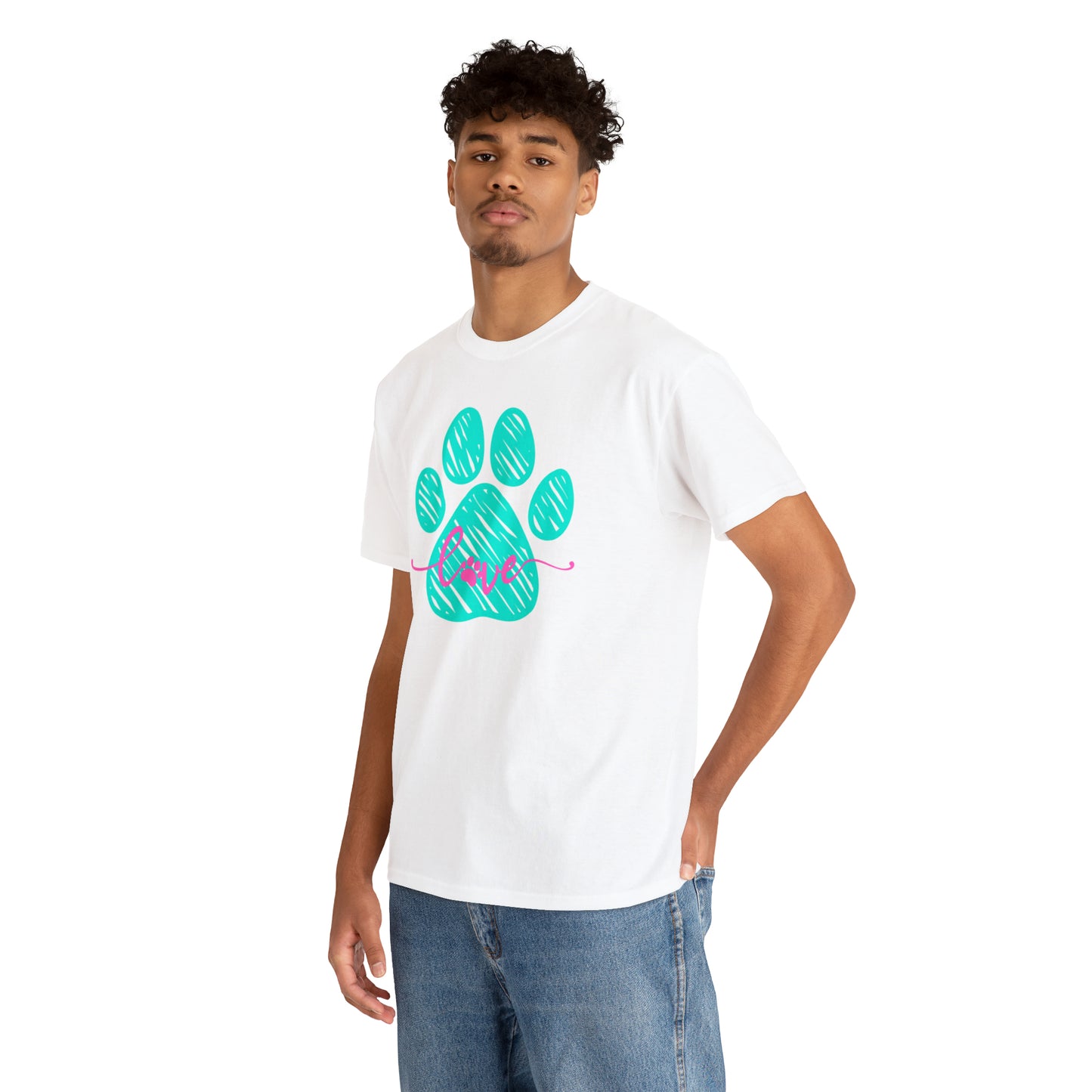 LOVE PAW TEE-Unisex Heavy Cotton Tee