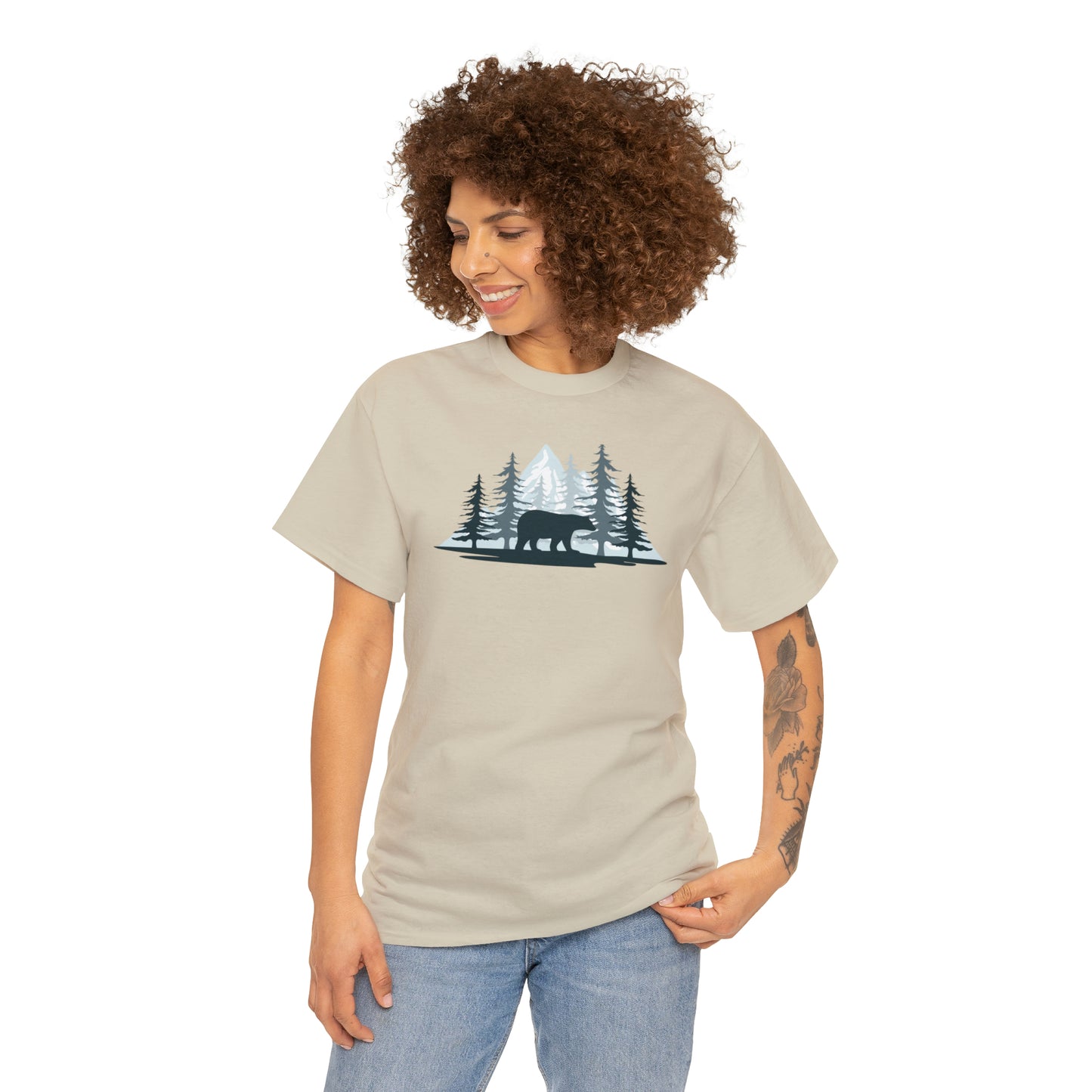 BEAR WOODS TEE-Unisex Heavy Cotton Tee