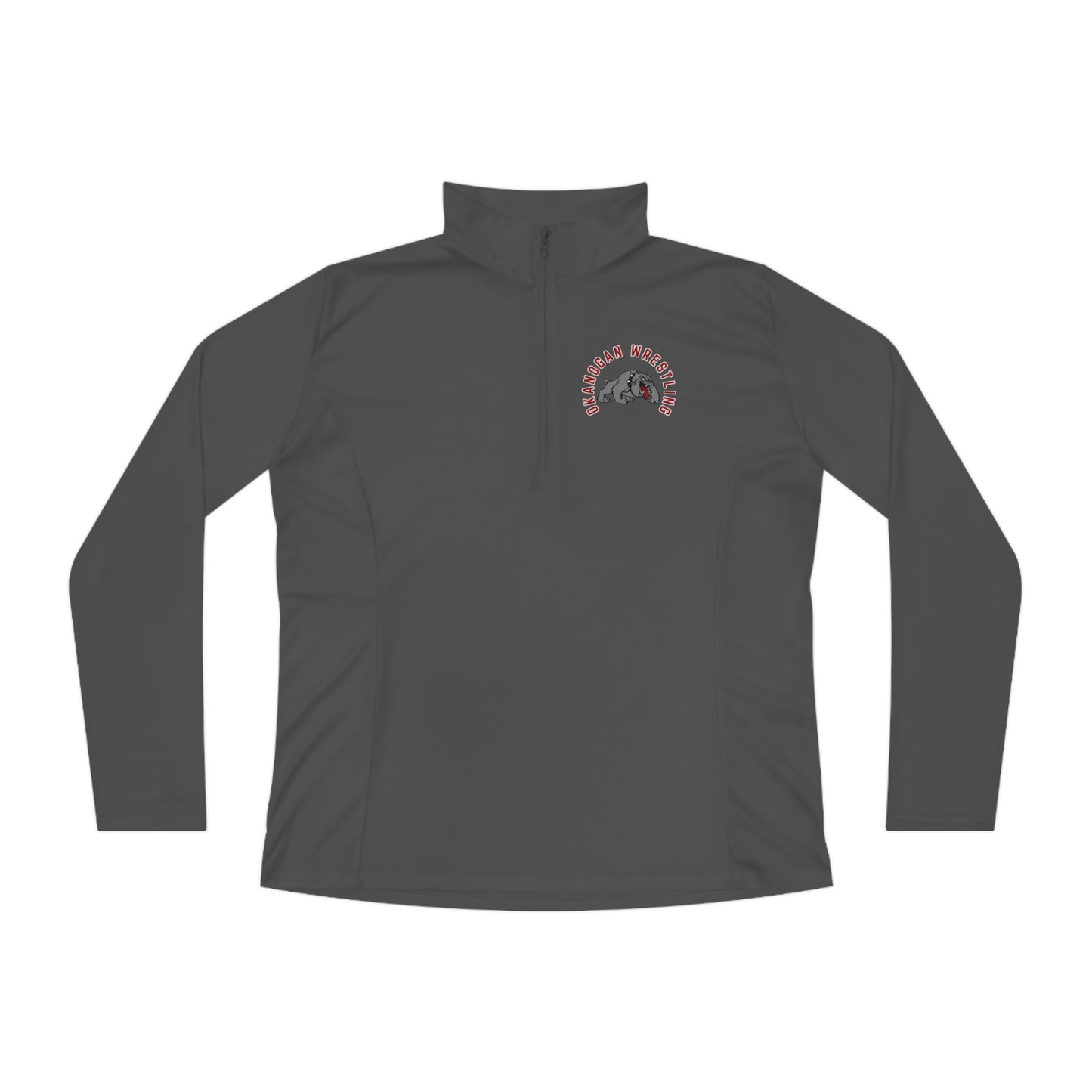 OKANOGAN WRESTLING Ladies Quarter-Zip Pullover