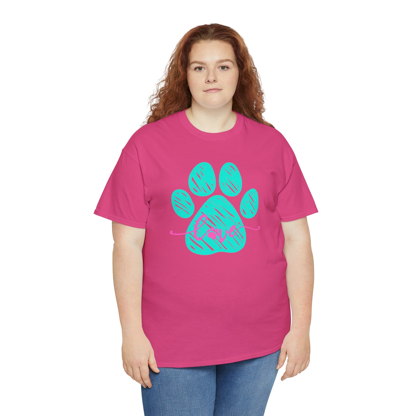 LOVE PAW TEE-Unisex Heavy Cotton Tee