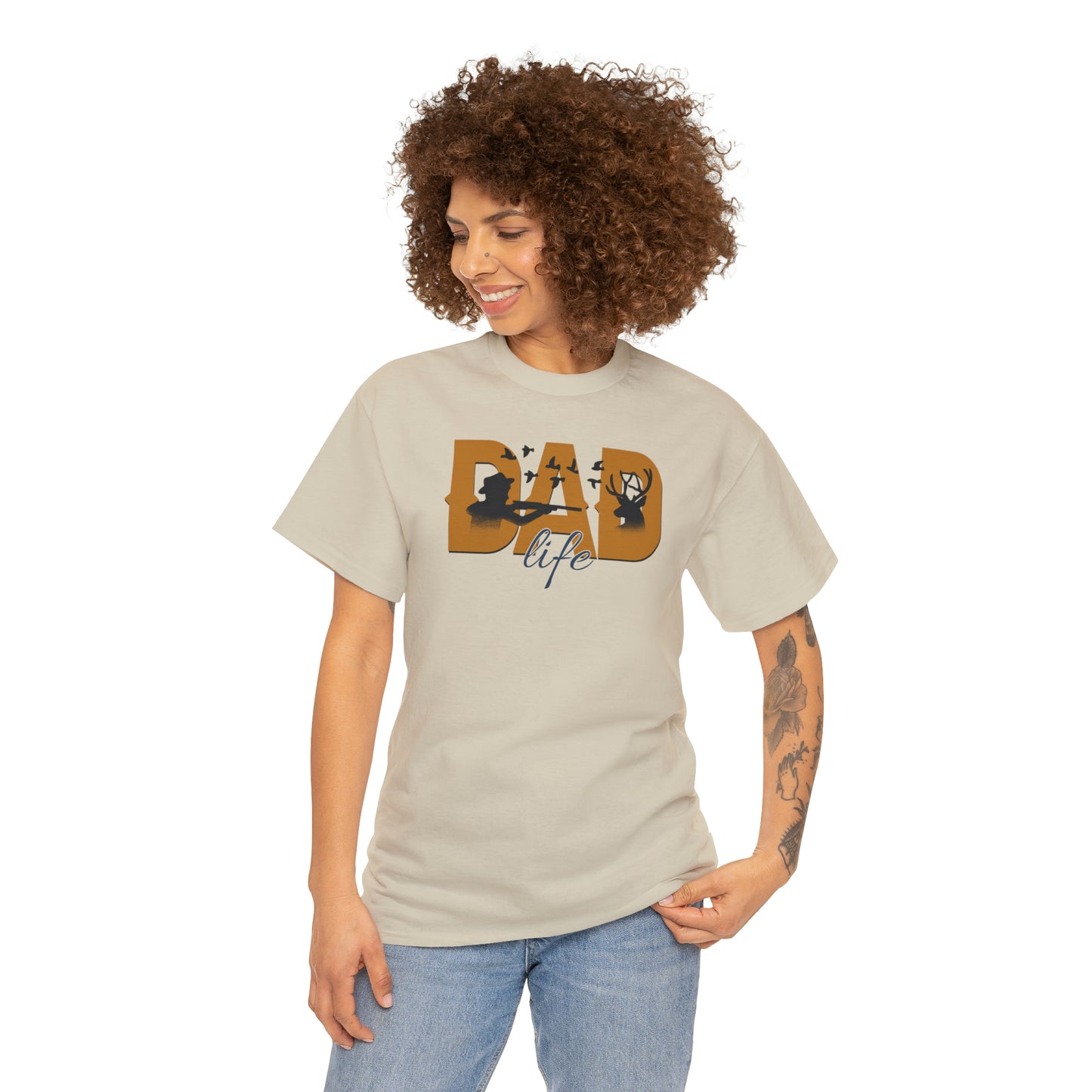 DAD LIFE HUNTING TEE-Unisex Heavy Cotton Tee