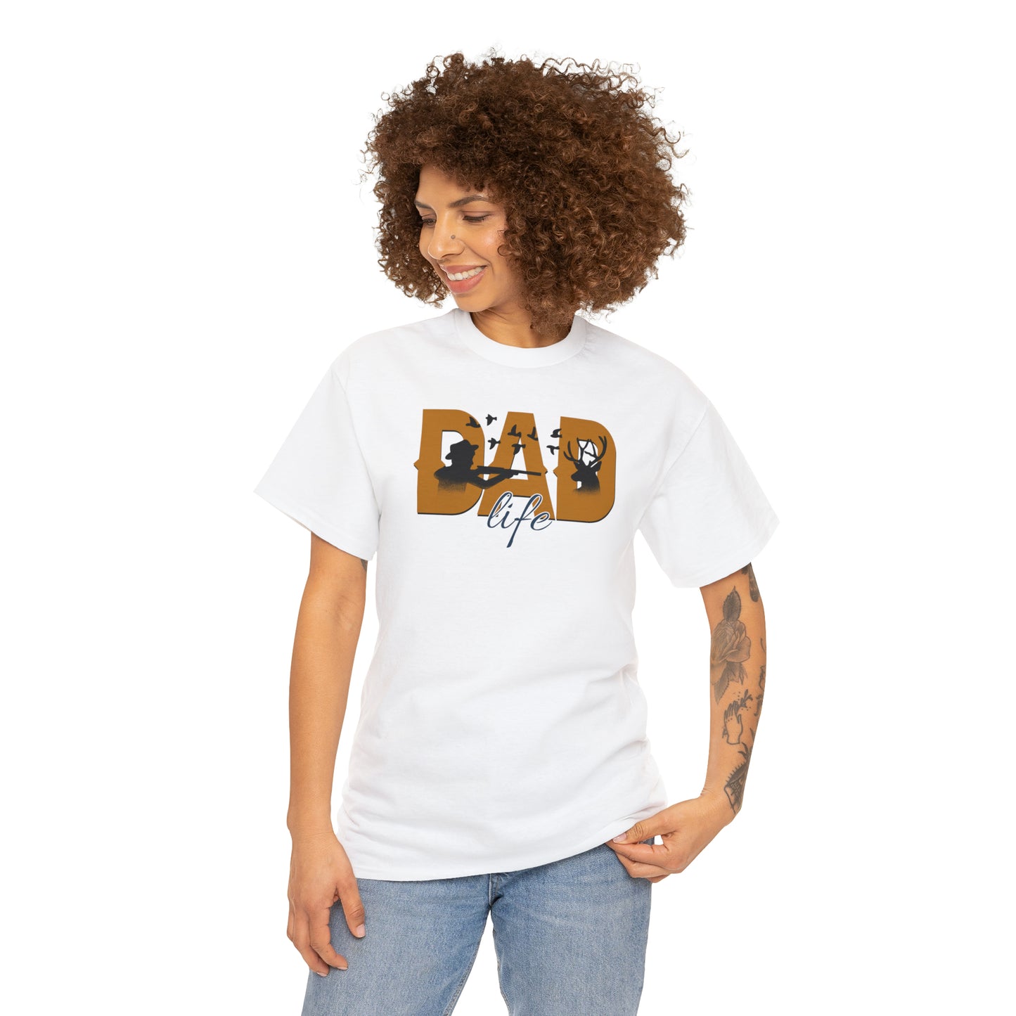 DAD LIFE HUNTING TEE-Unisex Heavy Cotton Tee