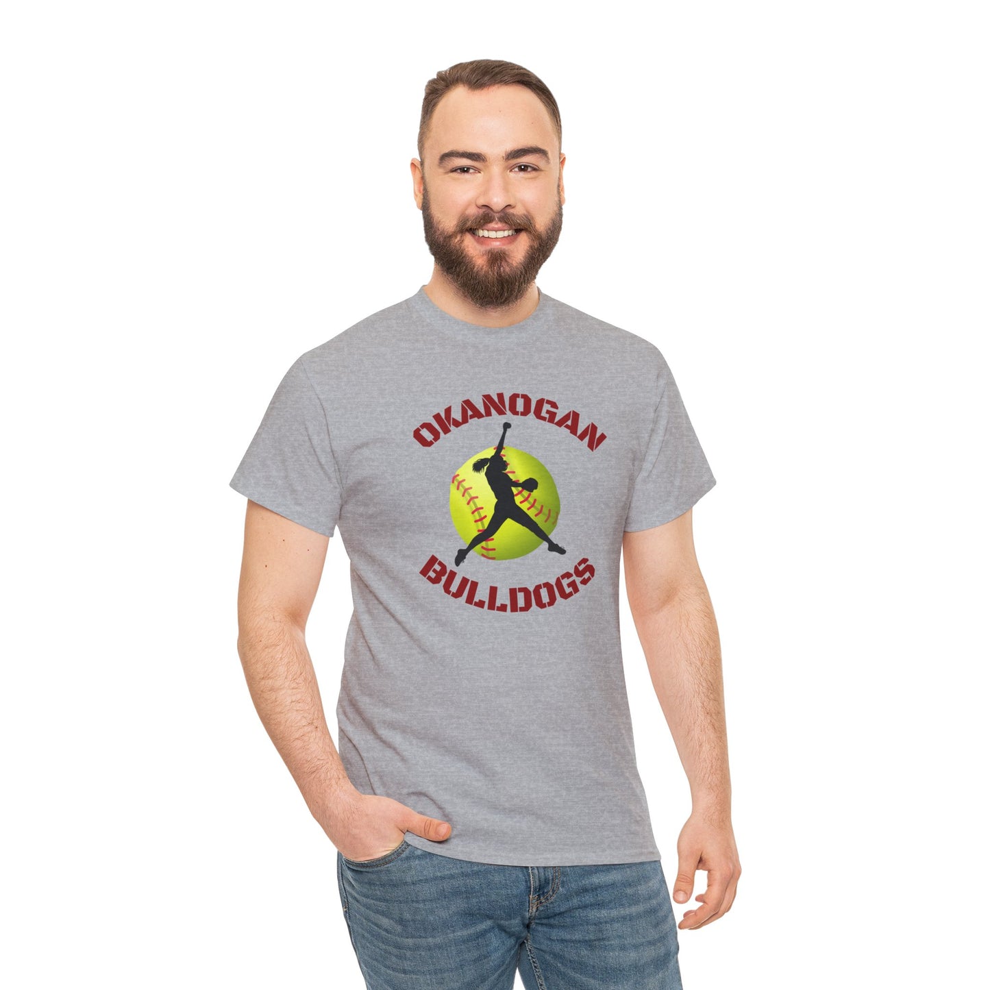 OK SOFTBALL PITCHER-Unisex Heavy Cotton Tee