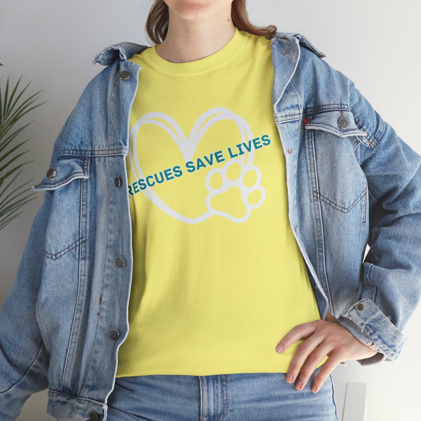 RESCUES SAVE LIVES TEE-Unisex Heavy Cotton Tee