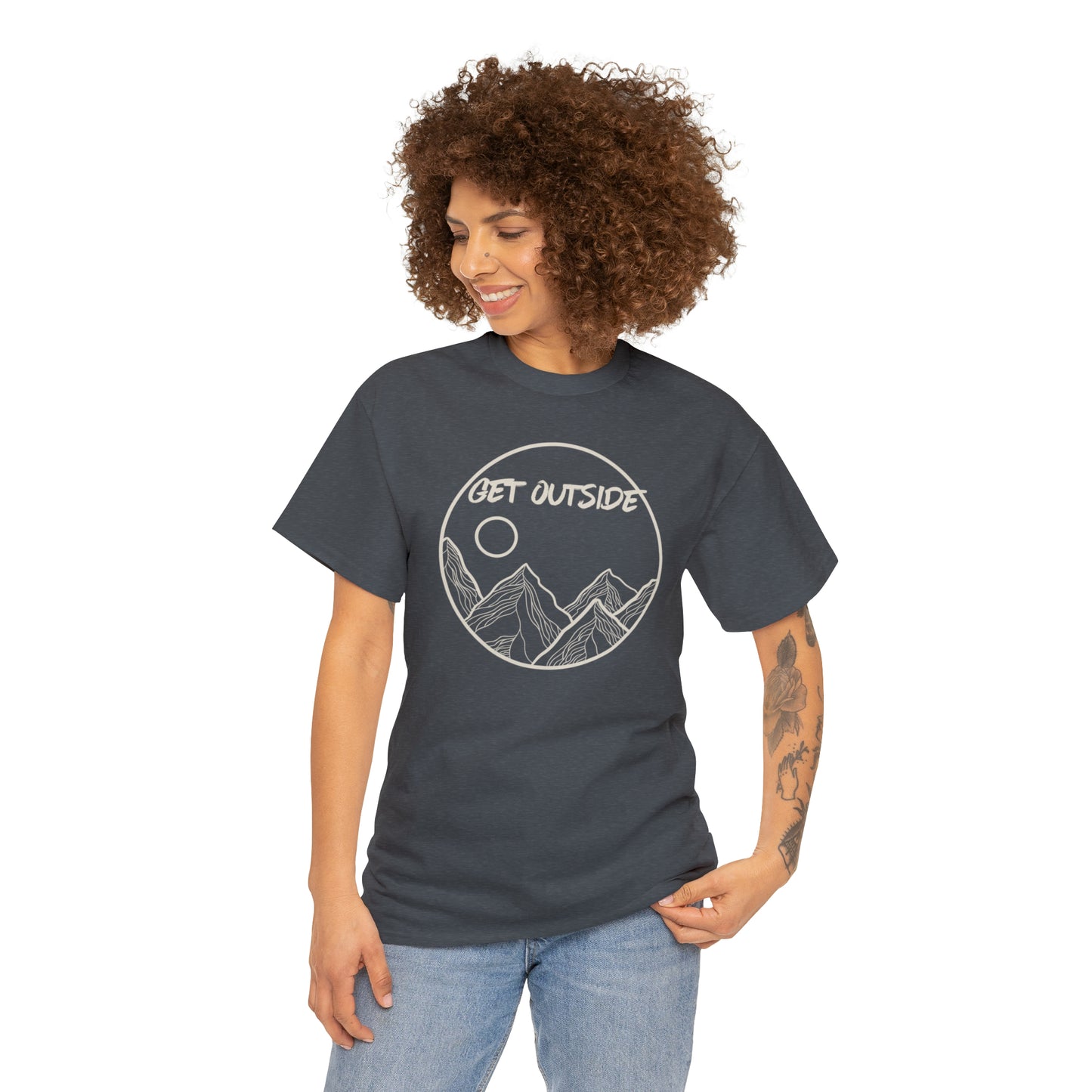 GET OUTSIDE TEE-Unisex Heavy Cotton Tee