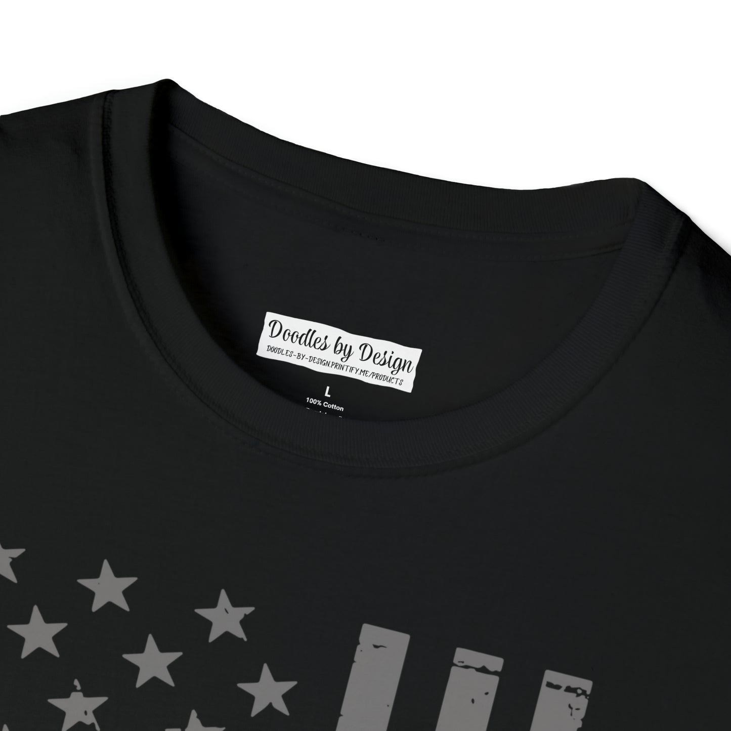 FLAG & FIREWORKS TEE-Unisex Softstyle T-Shirt