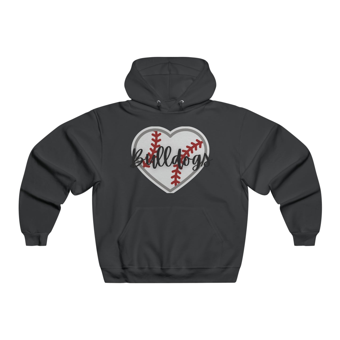 BULLDOGS HEART HOODIE-Men's NUBLEND® Hooded Sweatshirt