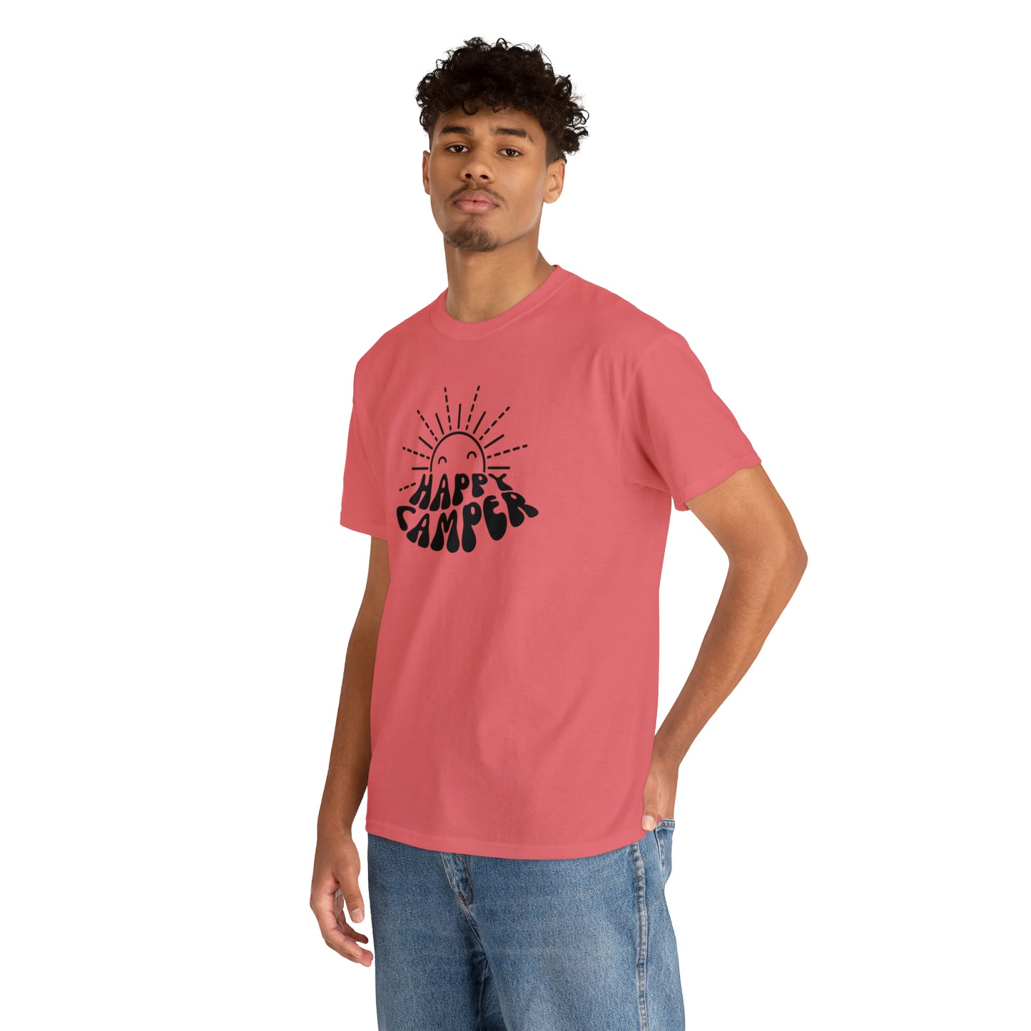 HAPPY CAMPER TEE-Unisex Heavy Cotton Tee