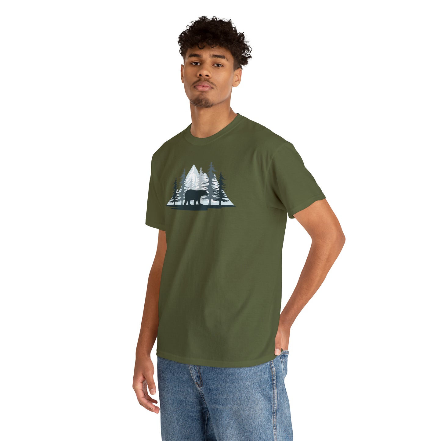 BEAR WOODS TEE-Unisex Heavy Cotton Tee