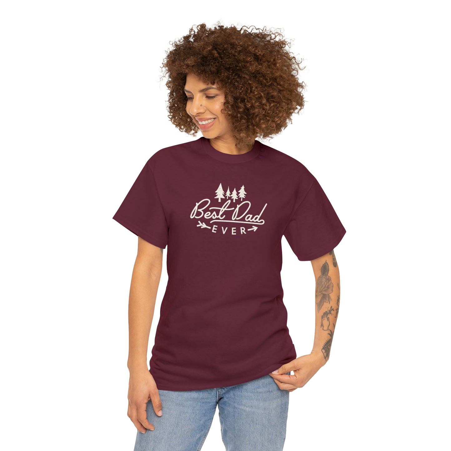 BEST DAD EVER TEE-Unisex Heavy Cotton Tee