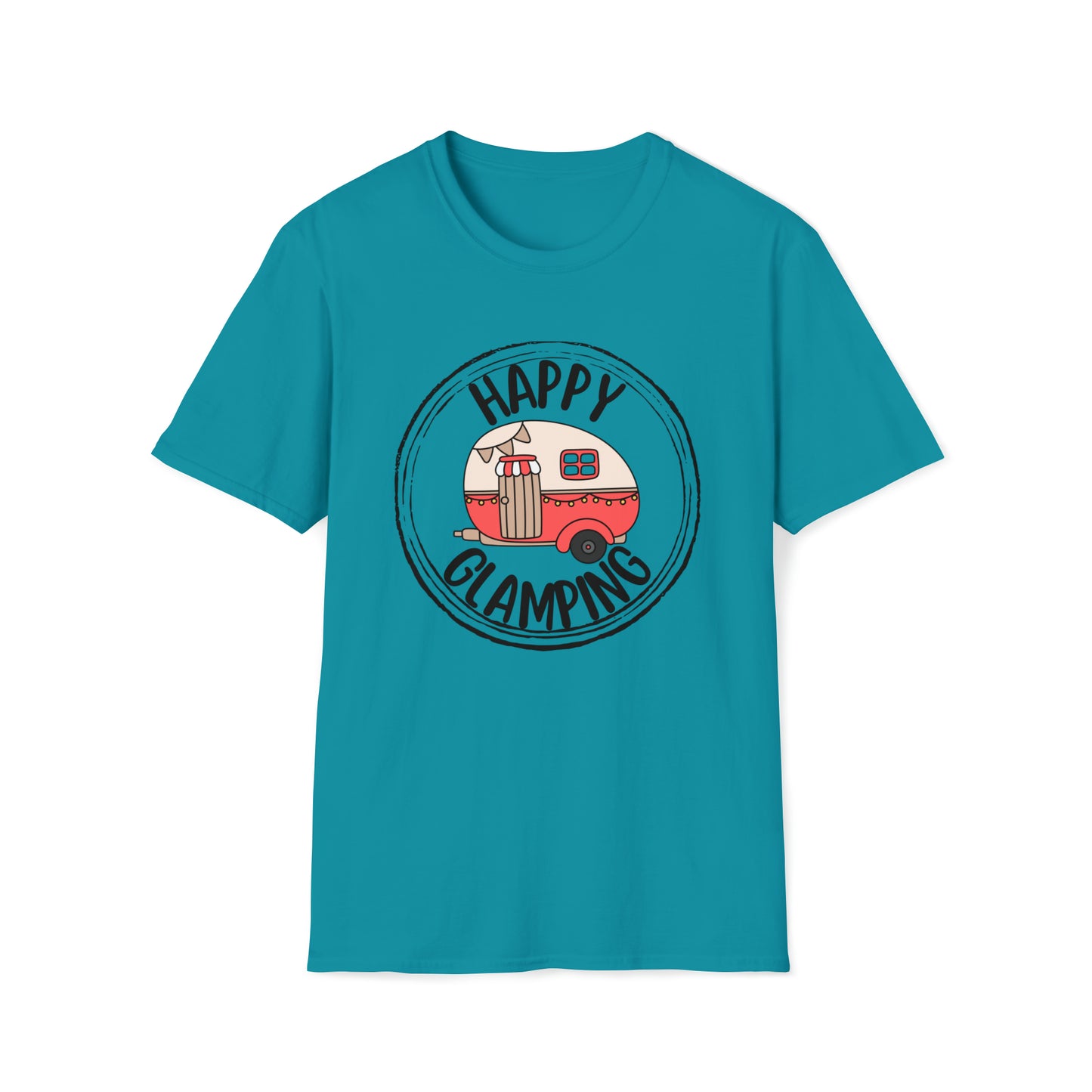 HAPPY GLAMPING TEE-Unisex Softstyle T-Shirt