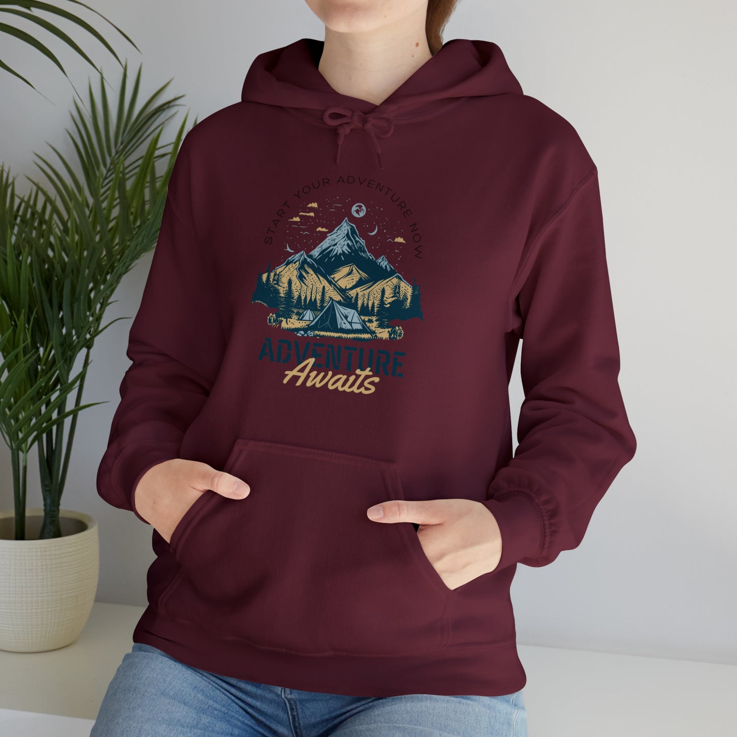 ADVENTURE AWAITS HOODIE-Unisex Heavy Blend™ Hooded Sweatshirt