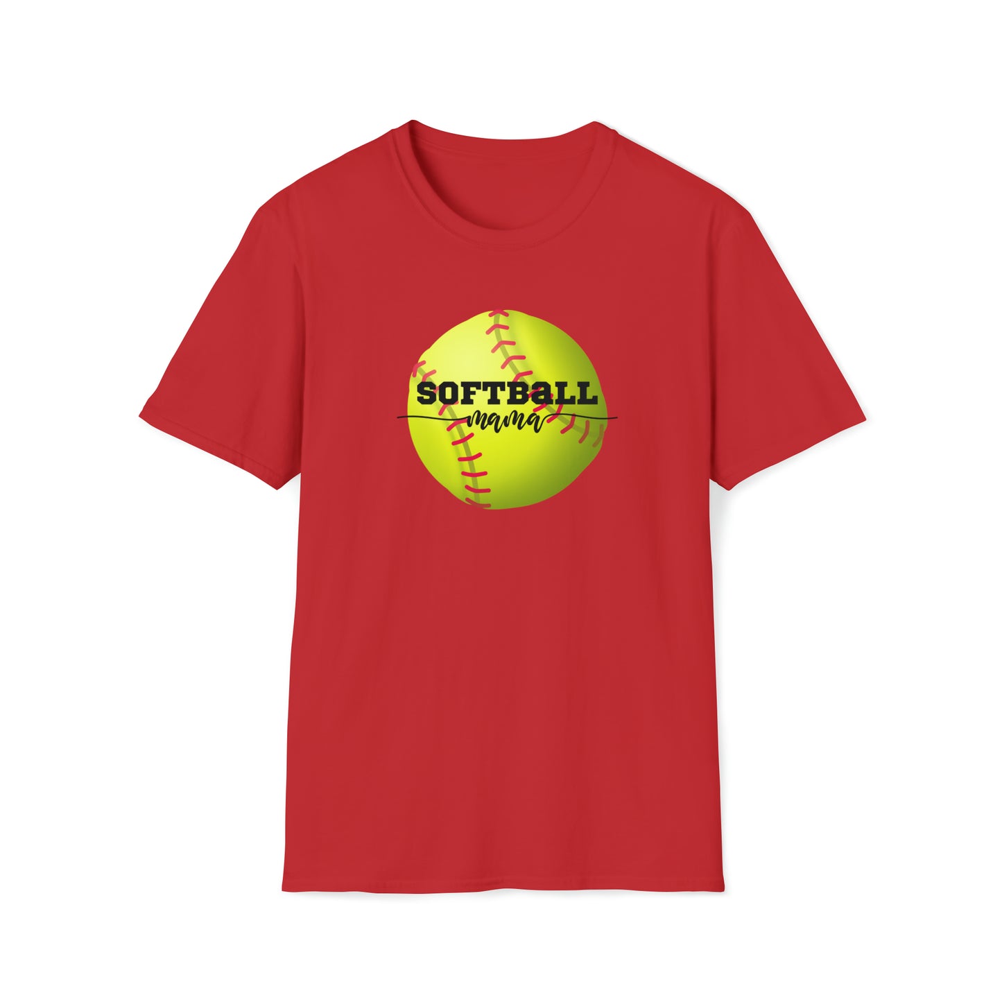 SOFTBALL MAMA TEE-Unisex Softstyle T-Shirt