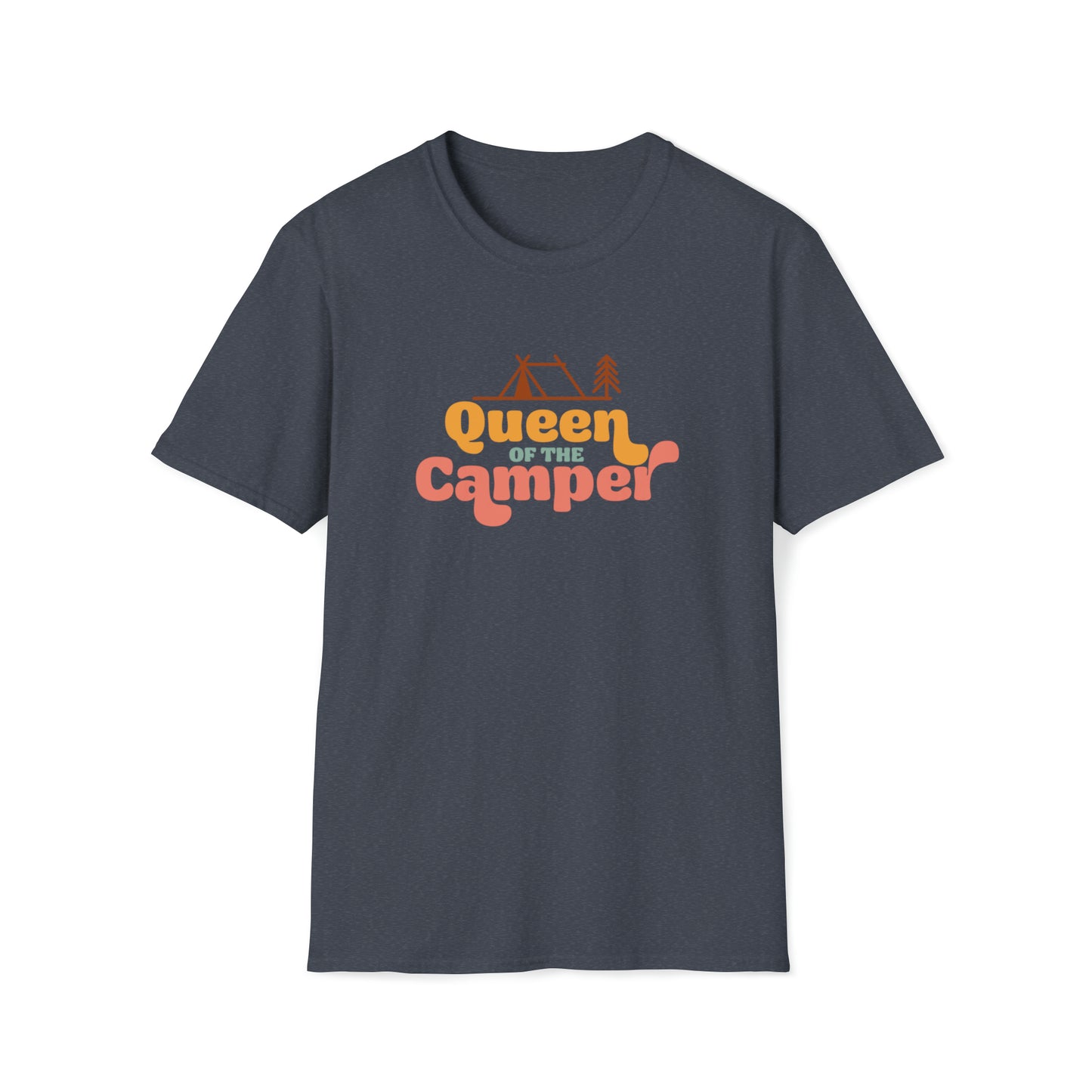 QUEEN OF THE CAMPER TEE-Unisex Softstyle T-Shirt