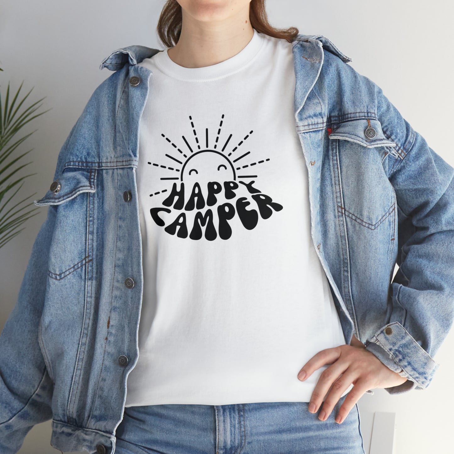 HAPPY CAMPER TEE-Unisex Heavy Cotton Tee