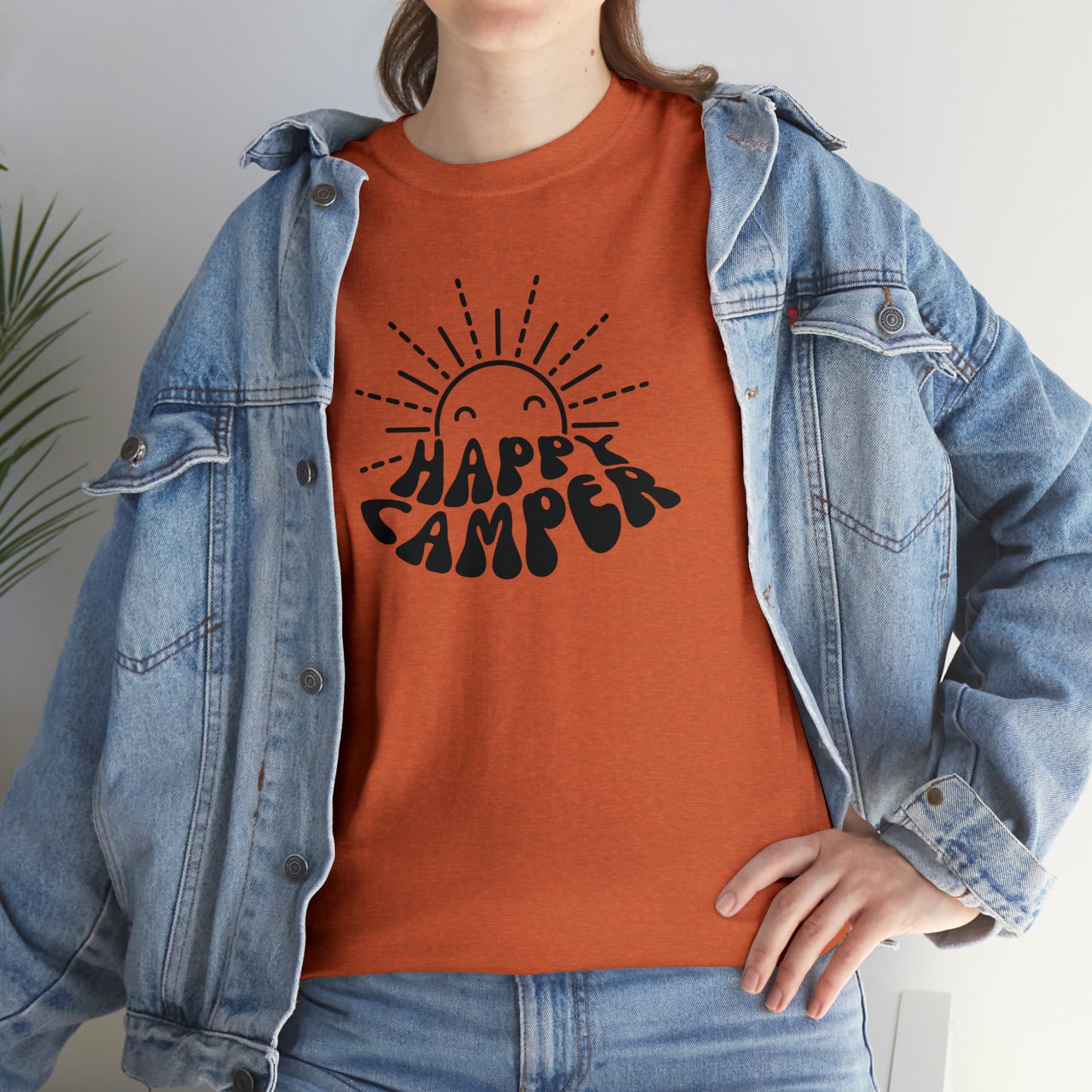 HAPPY CAMPER TEE-Unisex Heavy Cotton Tee