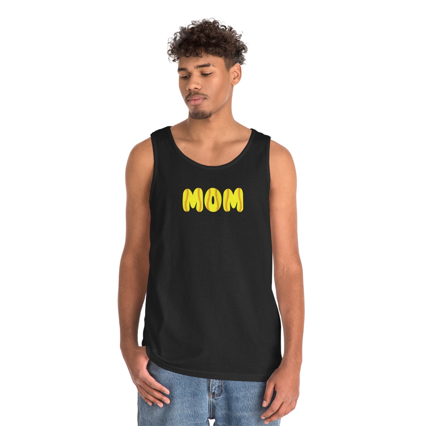 Softball MOM tank-Unisex Heavy Cotton Tank Top