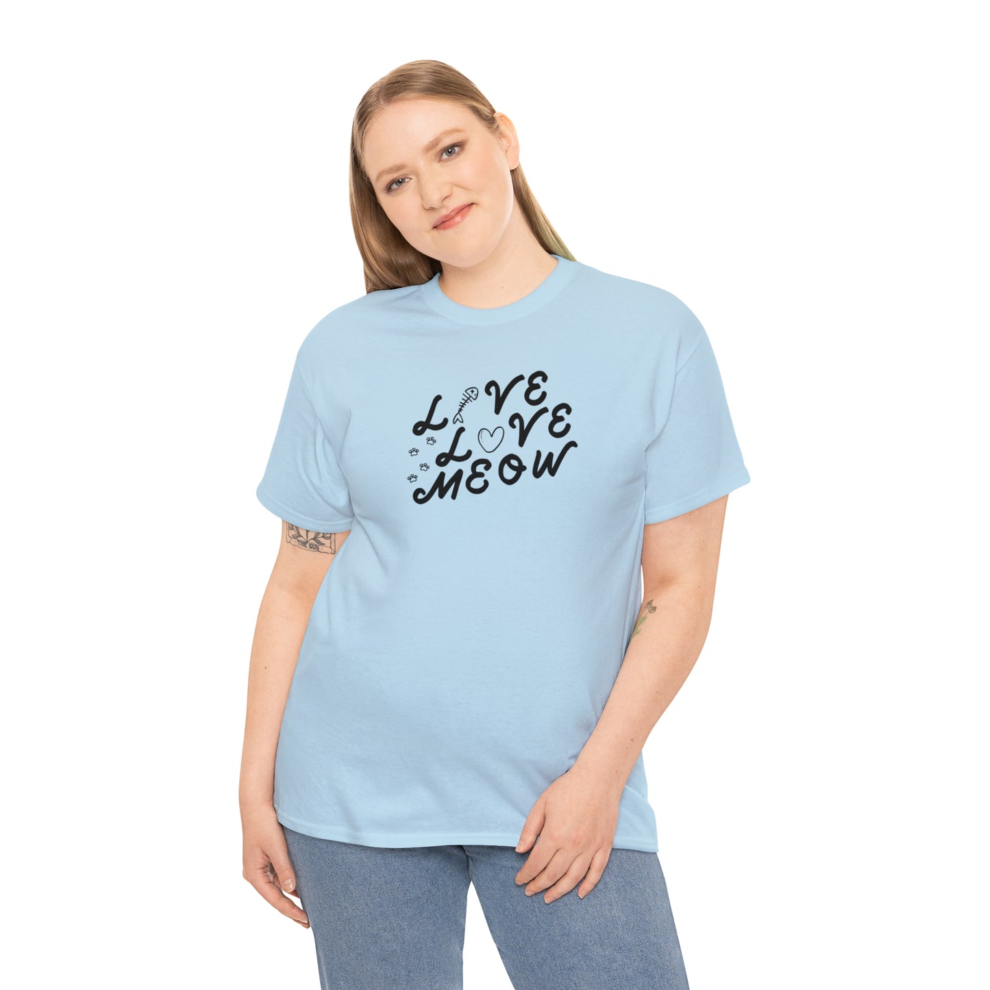 LIVE-LOVE-MEOW TEE-ALL PROCEEDS DONATED TO ANIMAL RESCUE!