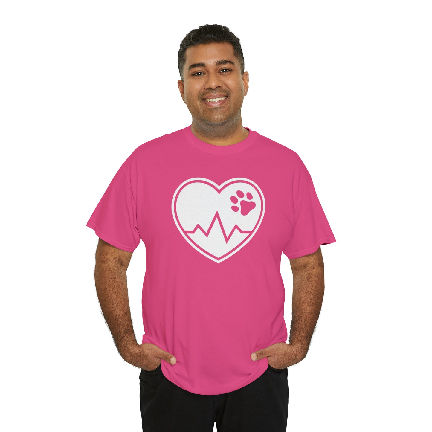 PAW HEARTBEAT TEE--ALL PROCEEDS DONATED TO ANIMAL RESCUE