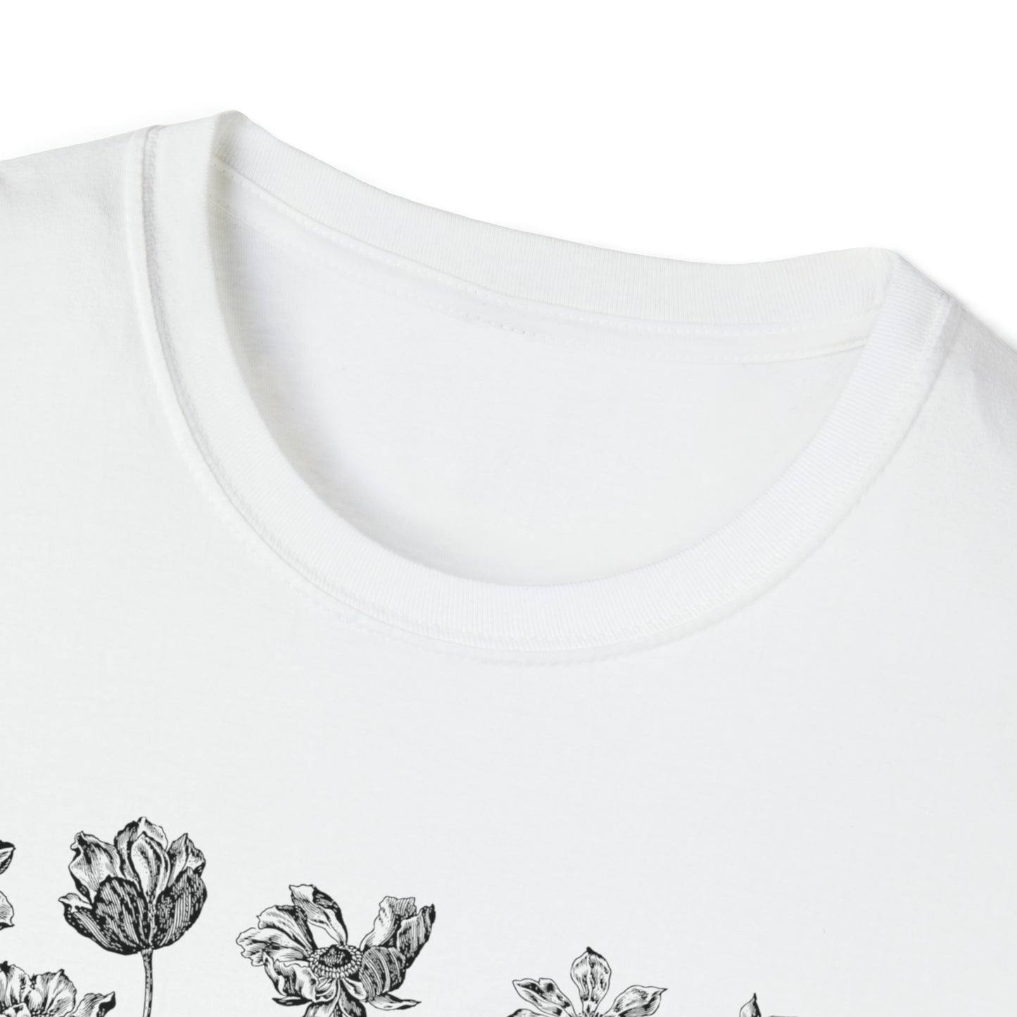 WILD AND FREE-FLOWERS-Unisex Softstyle T-Shirt