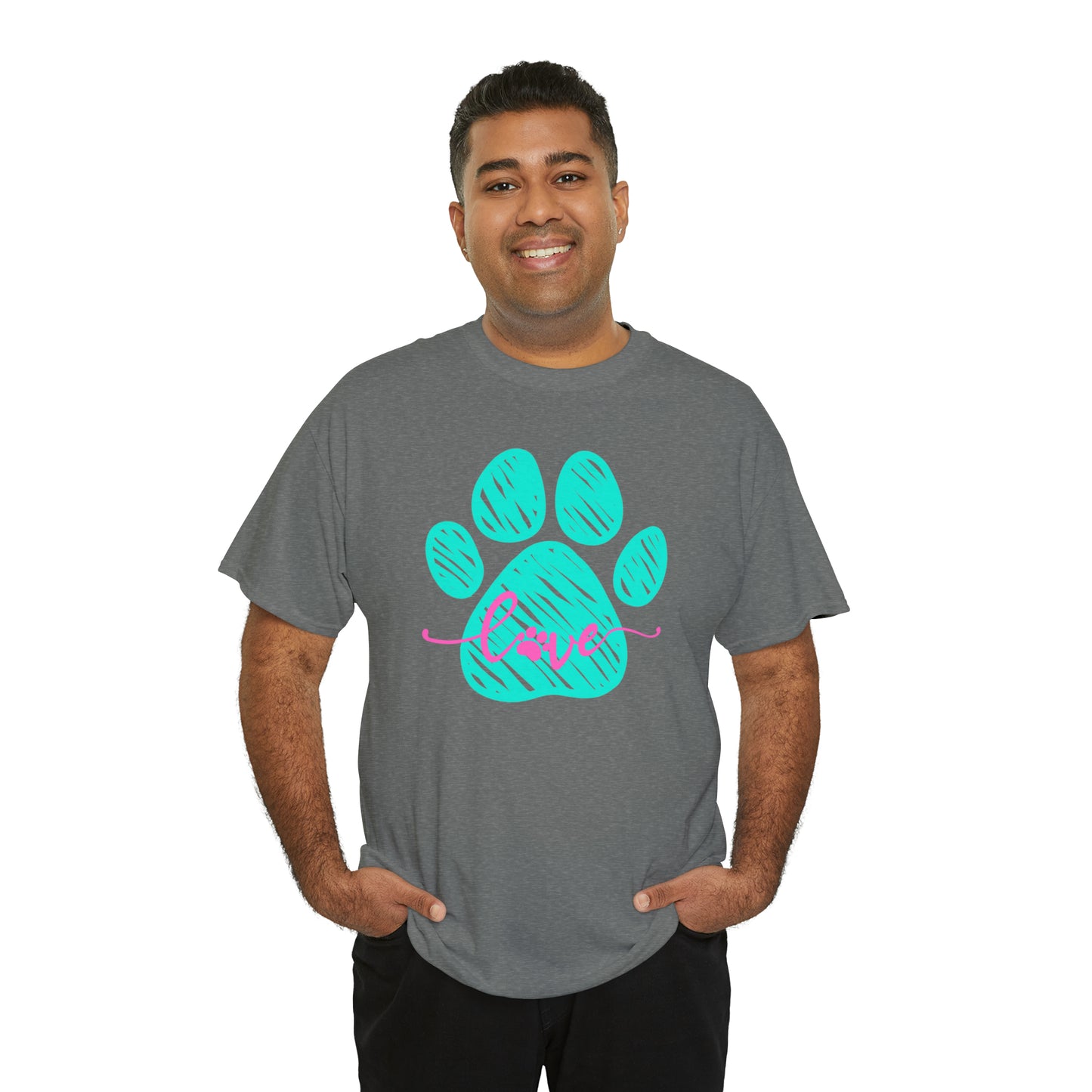 LOVE PAW TEE-Unisex Heavy Cotton Tee