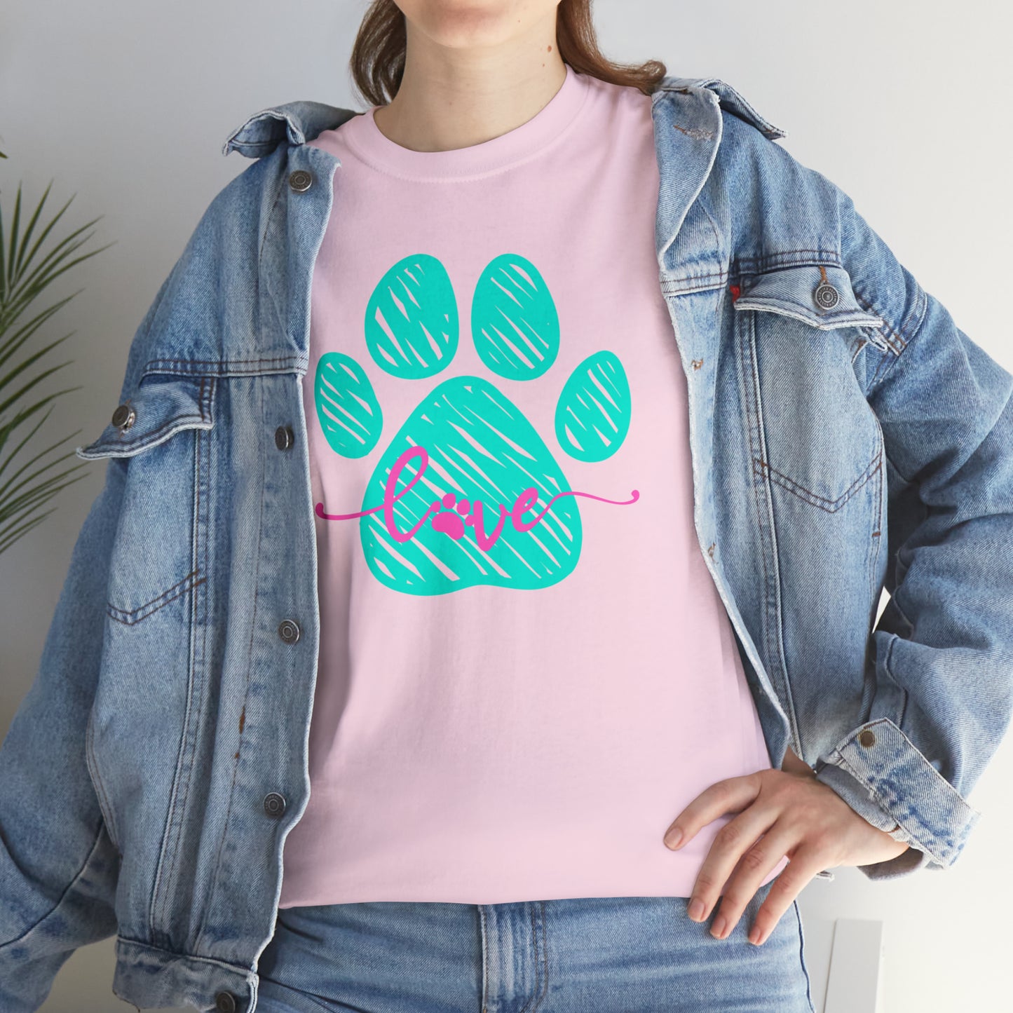 LOVE PAW TEE-Unisex Heavy Cotton Tee