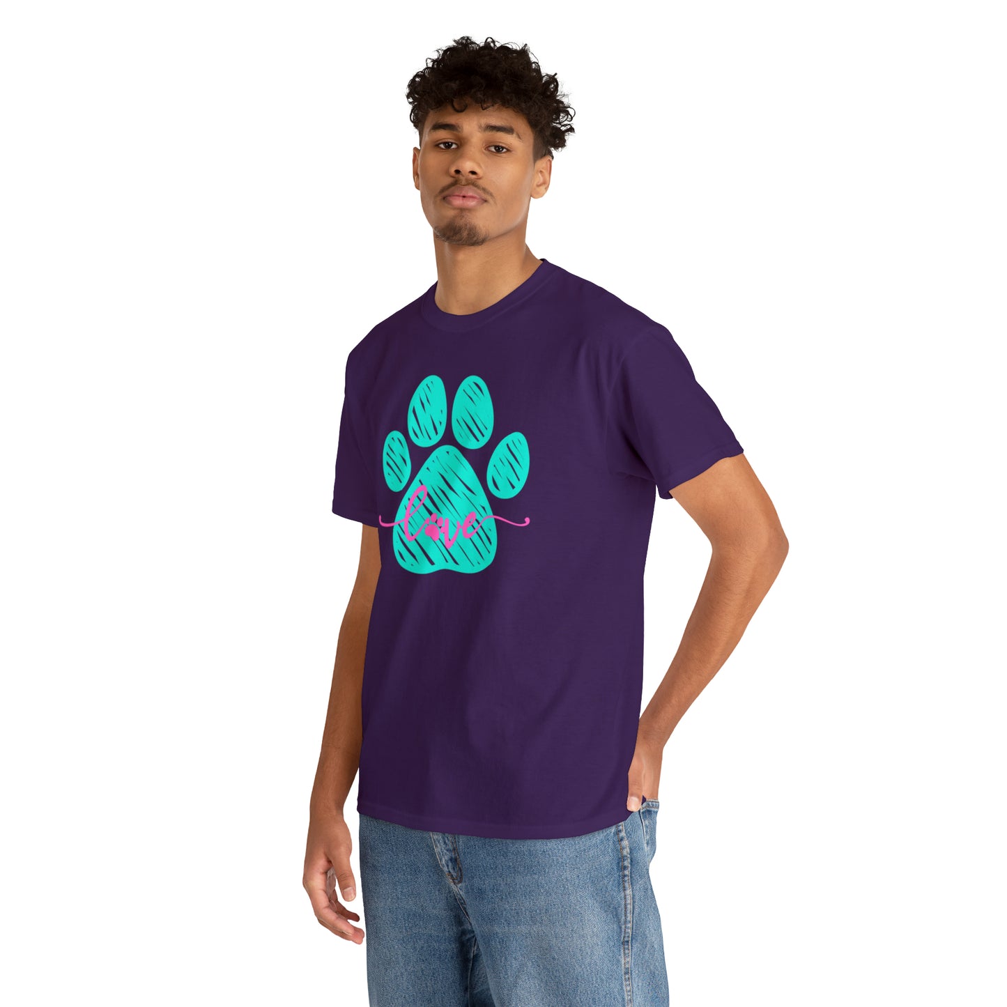 LOVE PAW TEE-Unisex Heavy Cotton Tee