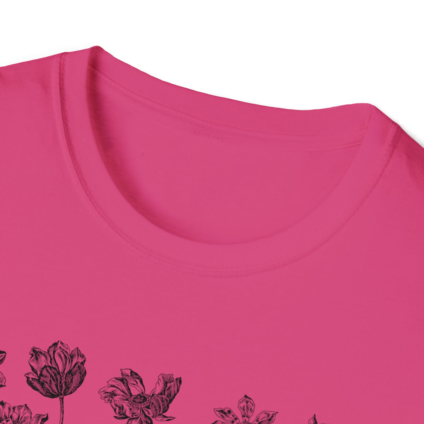 WILD AND FREE-FLOWERS-Unisex Softstyle T-Shirt